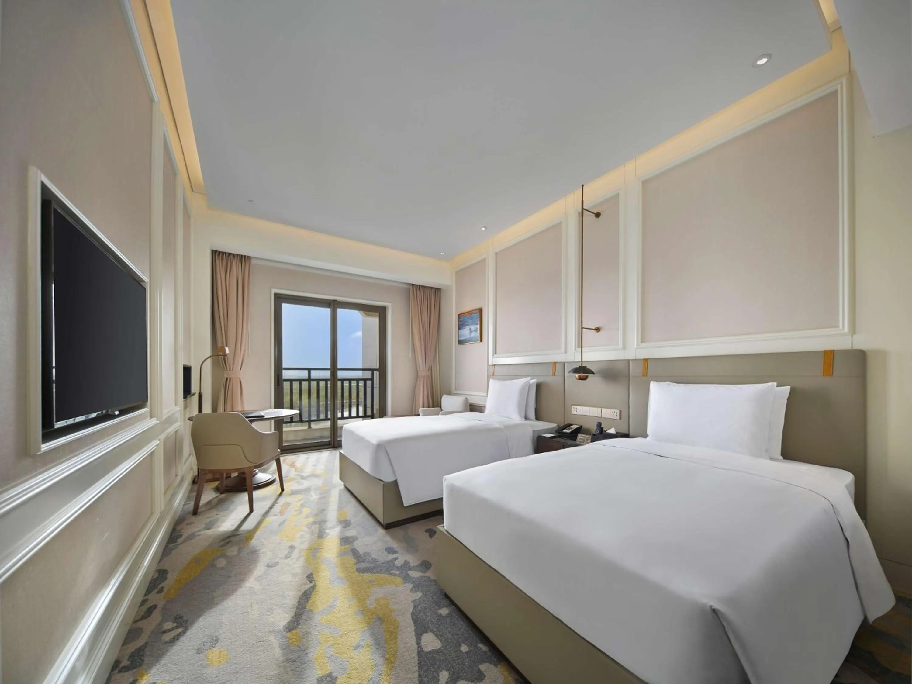 Bedroom, Bed in Hollick Hotel Wen'An, Tapestry Collection By Hilton