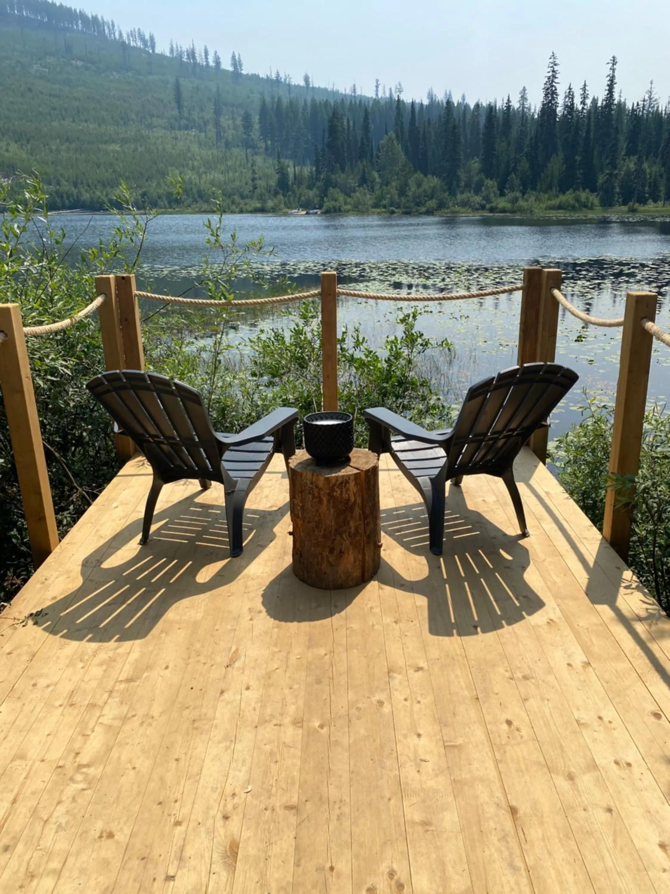 Patio in Chute Lake Lodge