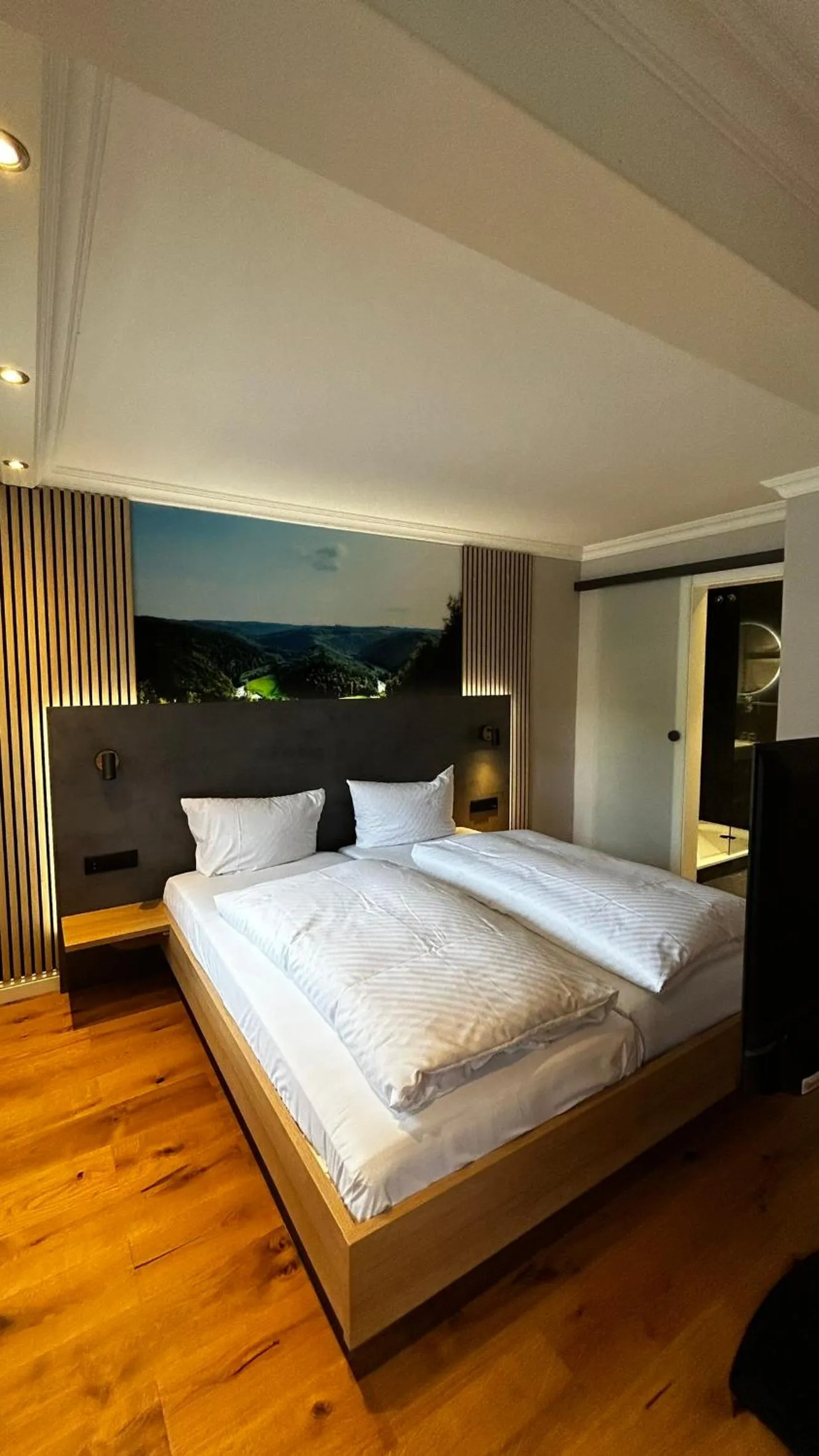 Bedroom, Bed in Hotel Lamm Baiersbronn Mitteltal