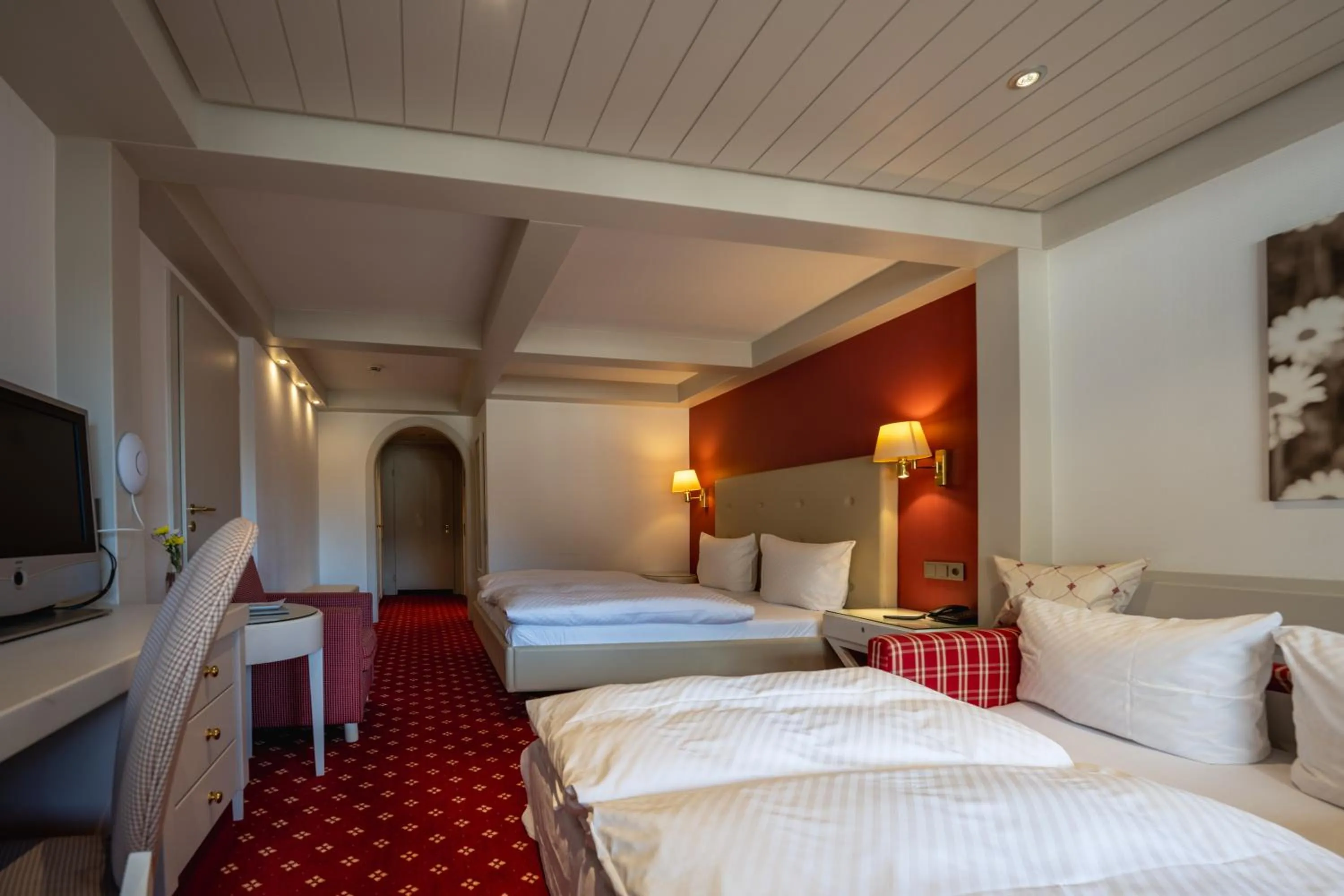 Bedroom, Bed in Hotel Lamm Baiersbronn Mitteltal