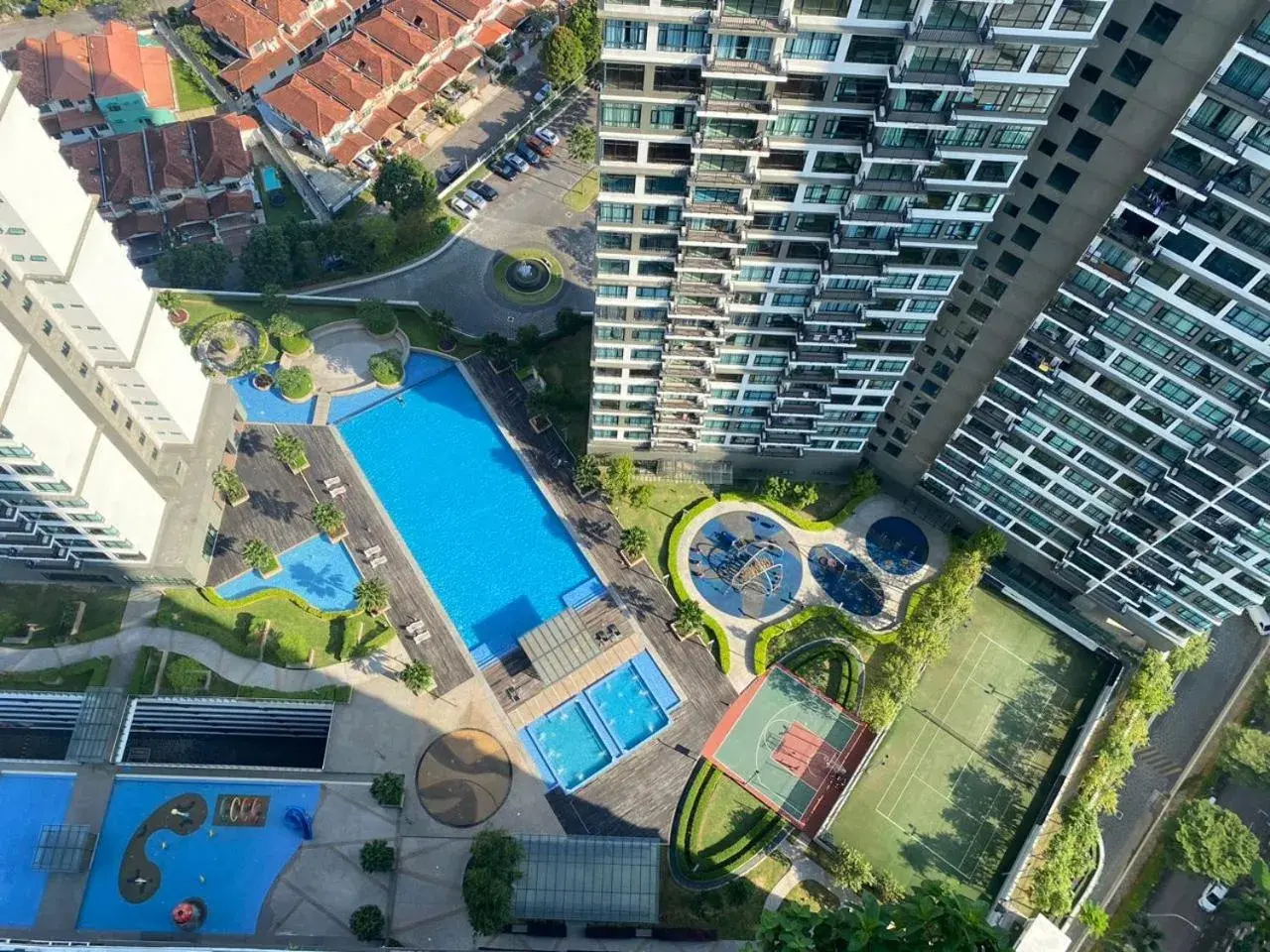 Pool view in Vesta Homes, Molek Regency with Golf View, Johor Bahru, Mid valley Pool view in Vesta Homes, Molek Regency with Golf View, Johor Bahru, Mid valley