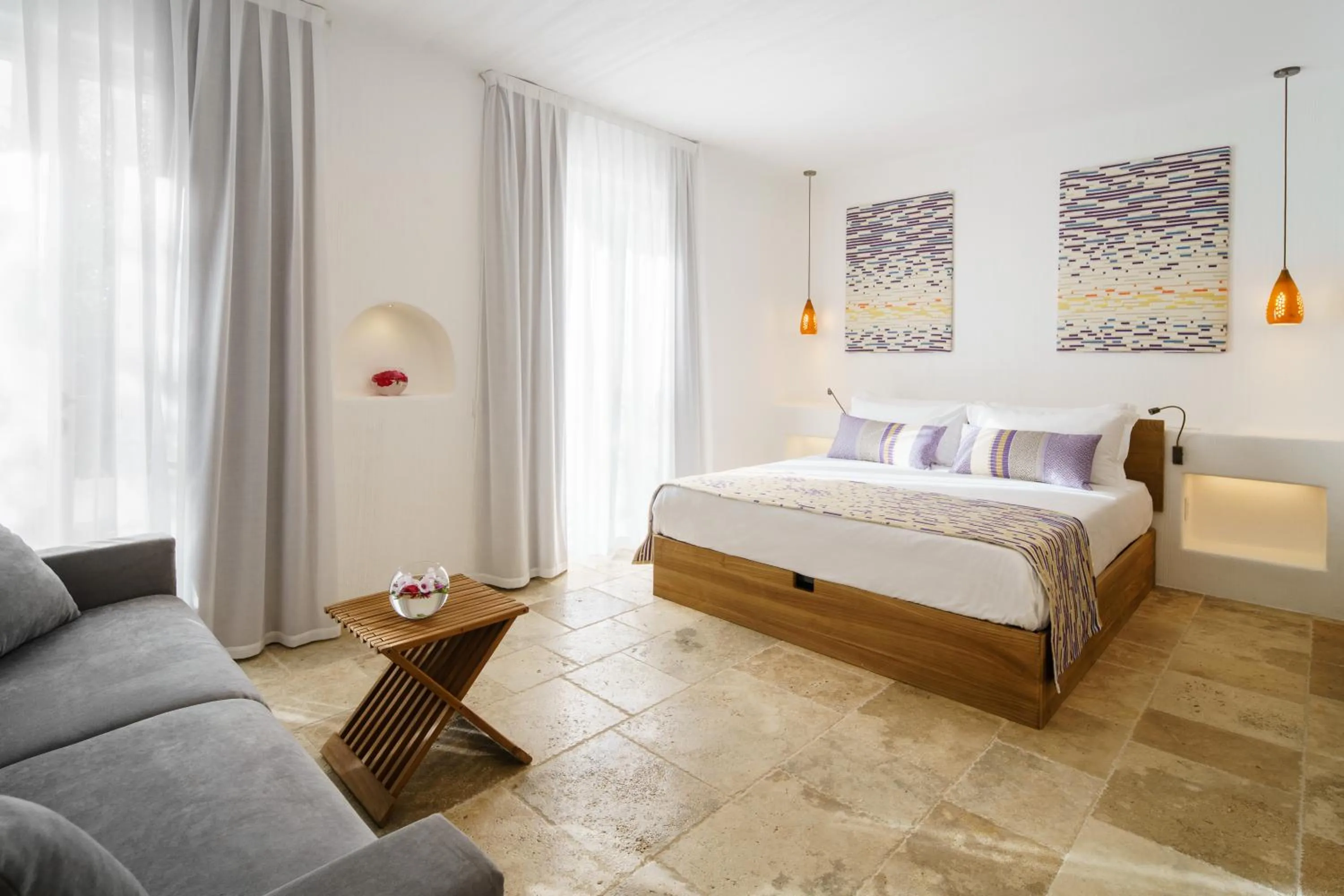 Bed in Sant Efis Hotel