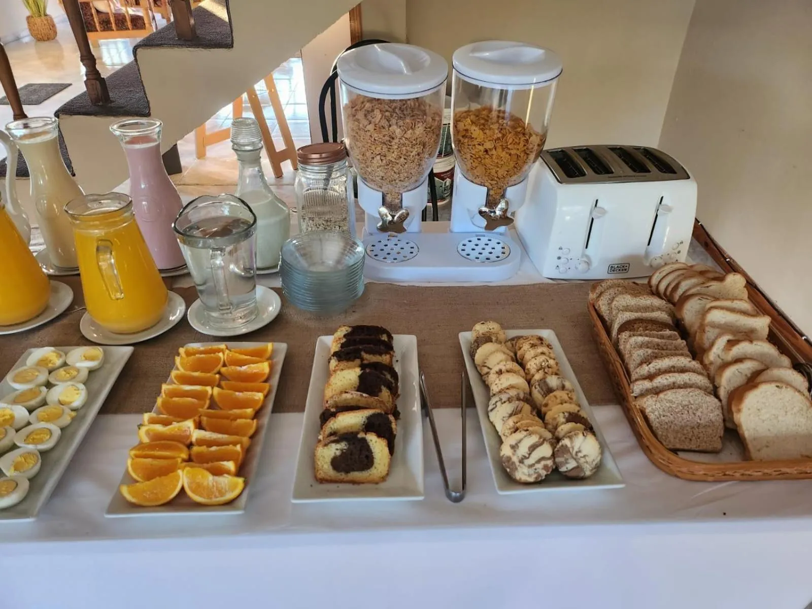 Continental breakfast in Hotel Lago del Desierto