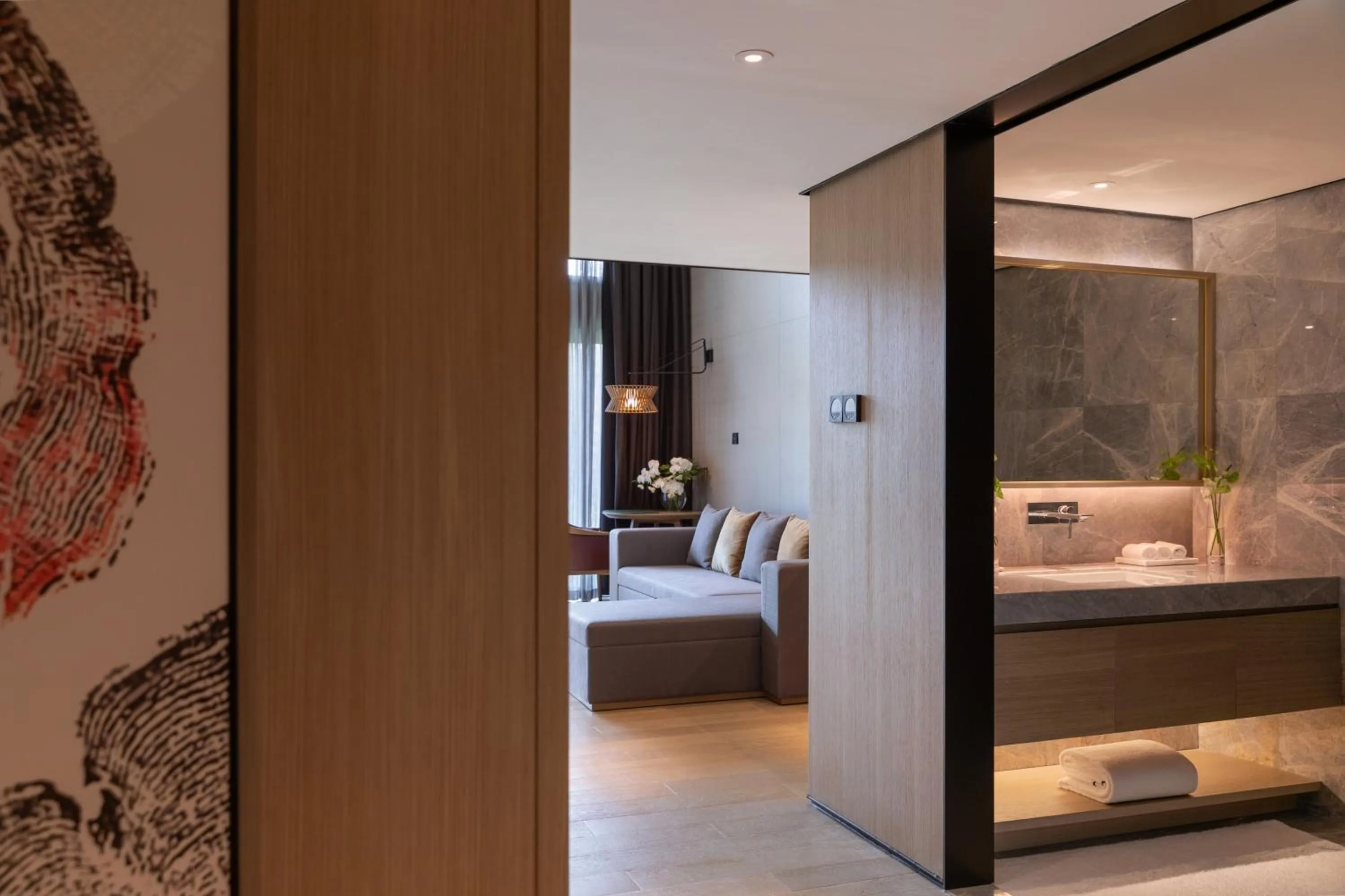 Bathroom, Bed in Melia Chongqing