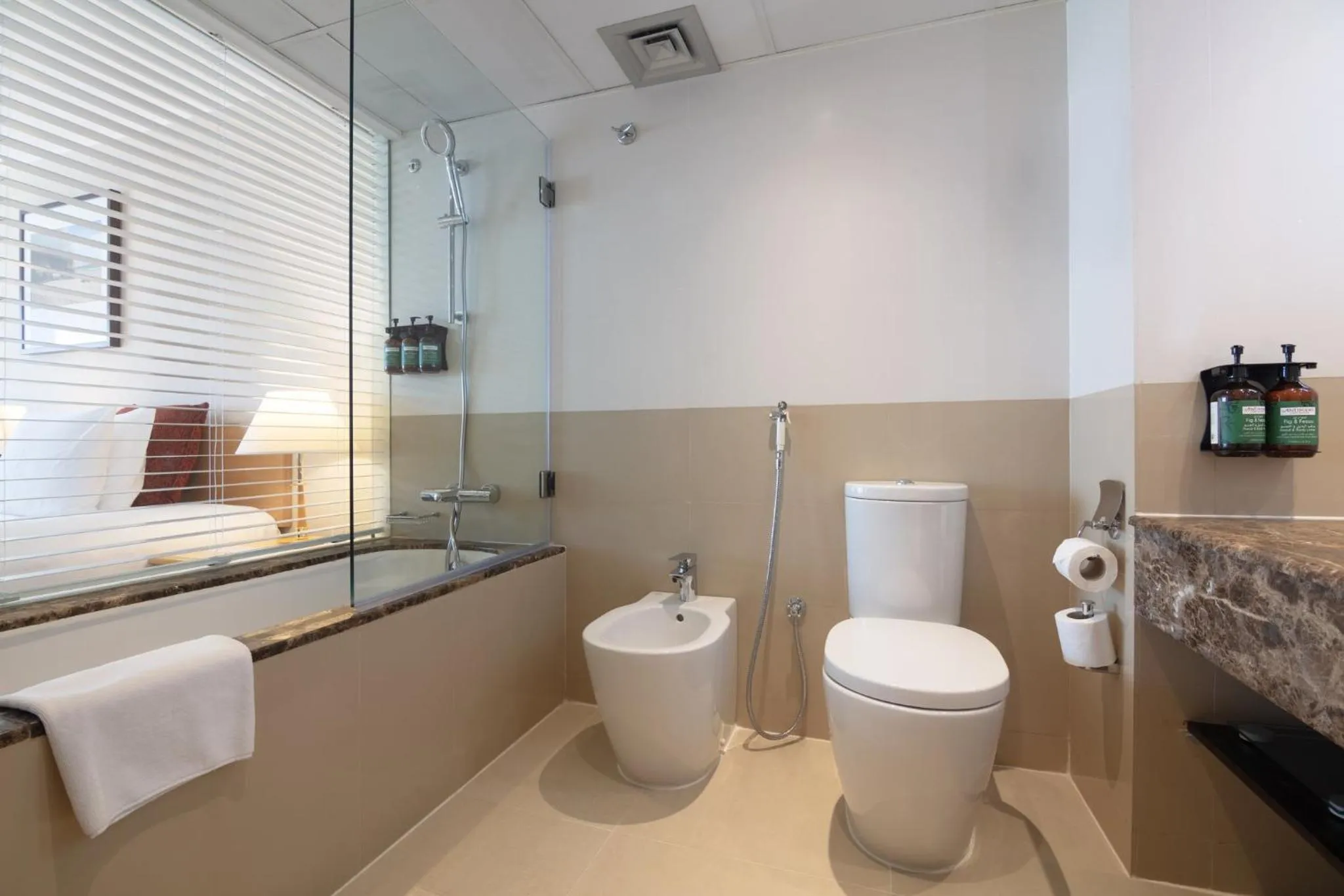 Bathroom in Crowne Plaza Muscat by IHG