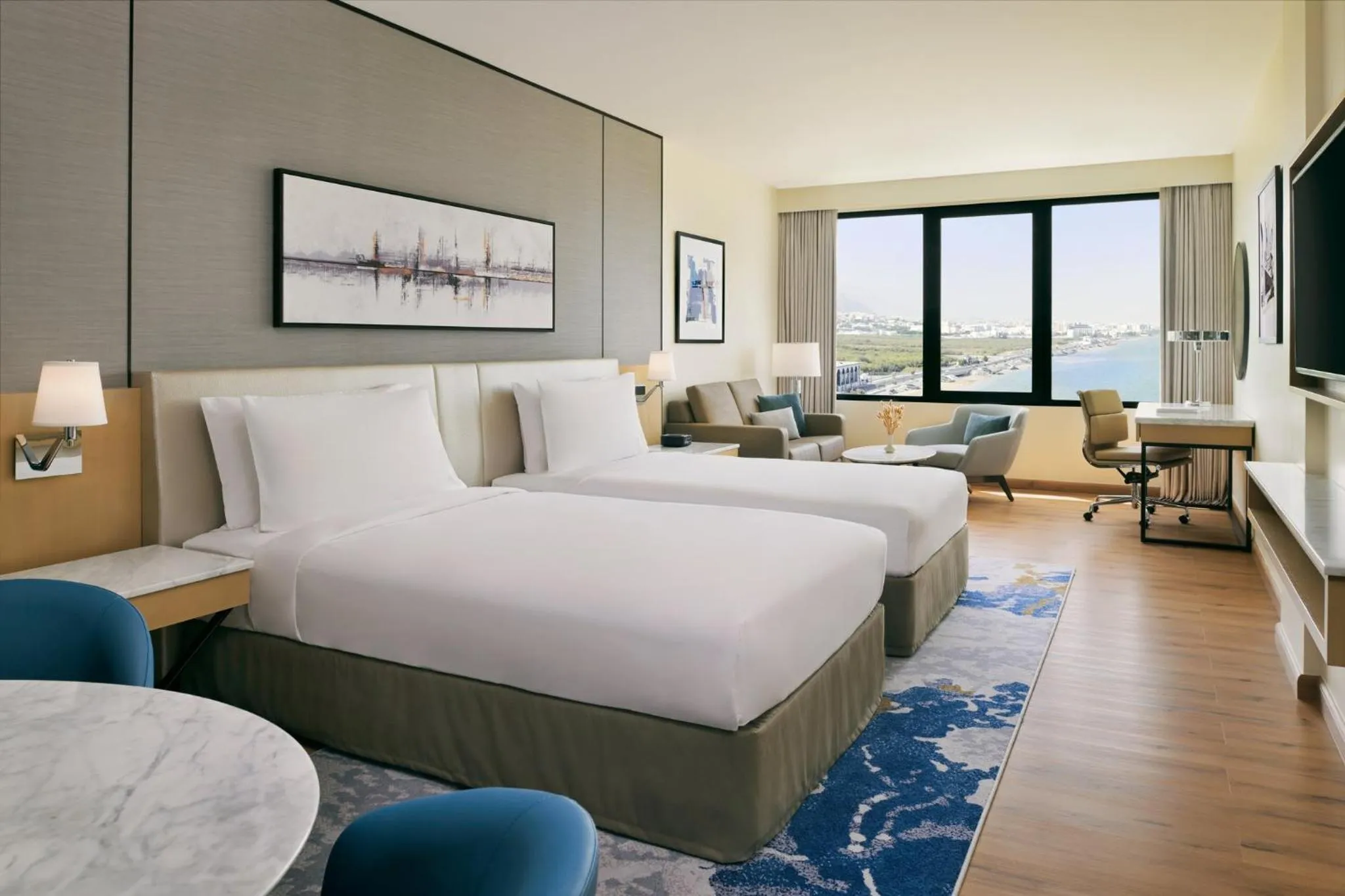 Photo of the whole room, Bed in Crowne Plaza Muscat by IHG