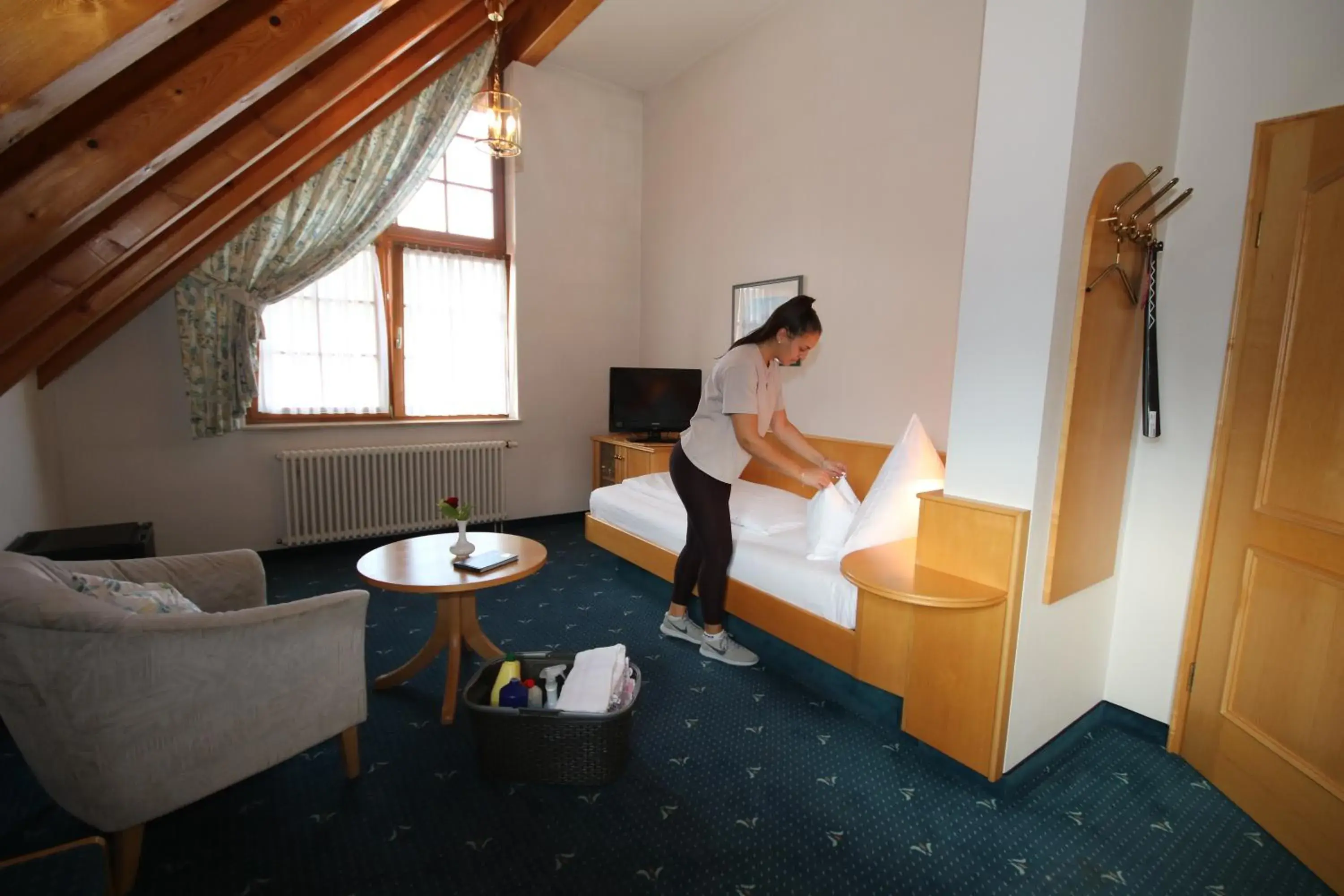 Bed in Hotel-Restaurant Hirsch Bed in Hotel-Restaurant Hirsch