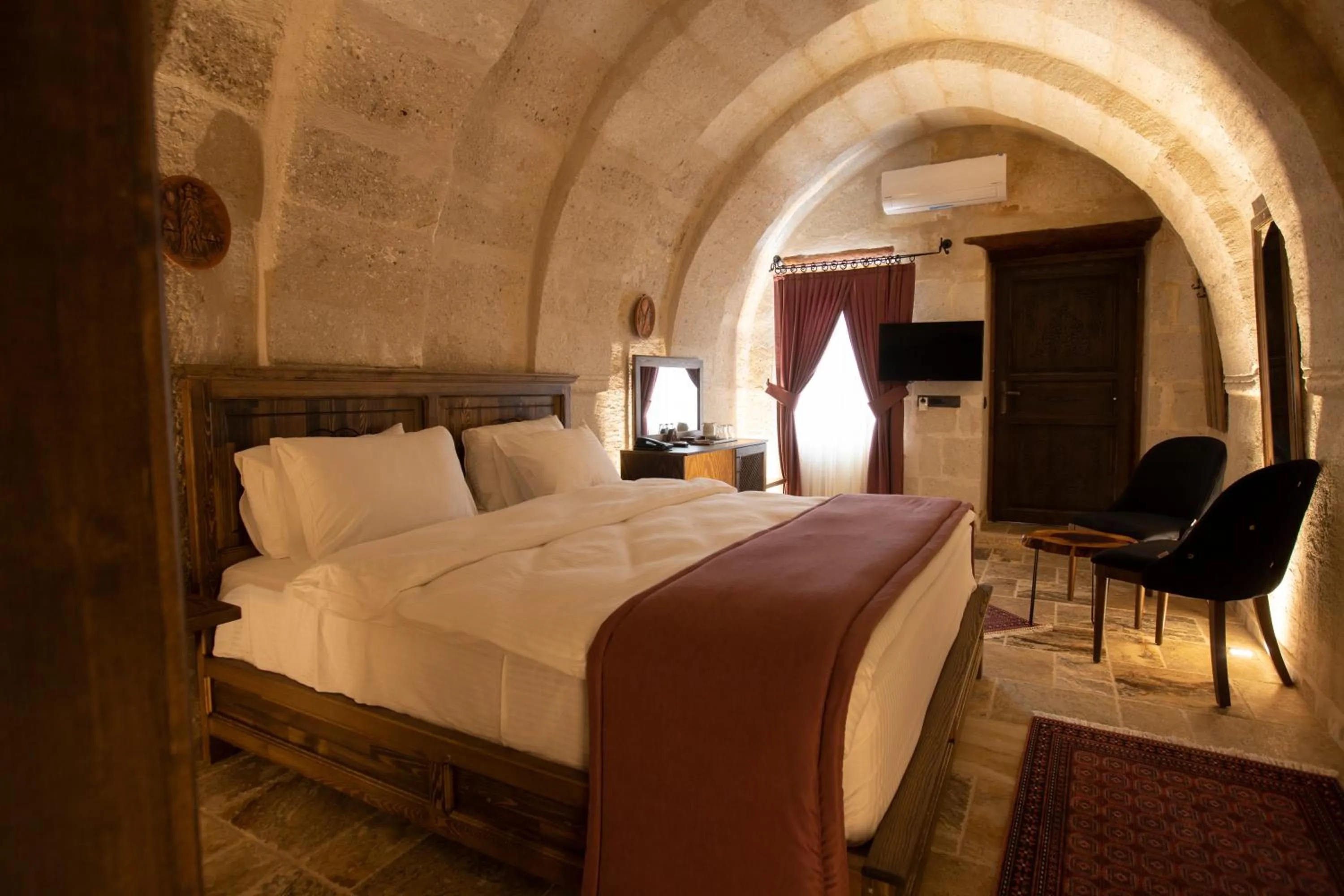 Bed in Medusa Cave Hotel