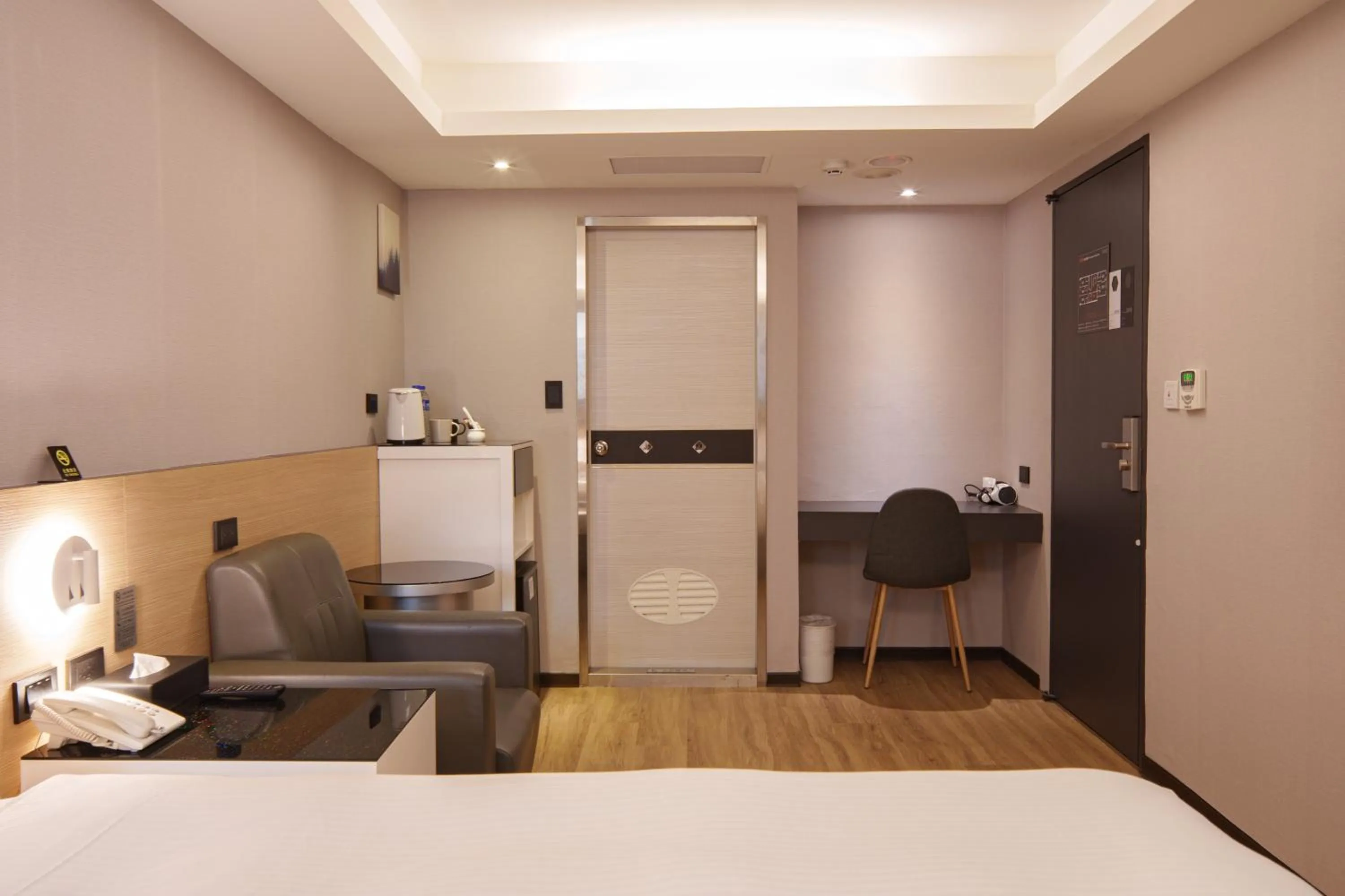 Bed in HUB HOTEL Tucheng