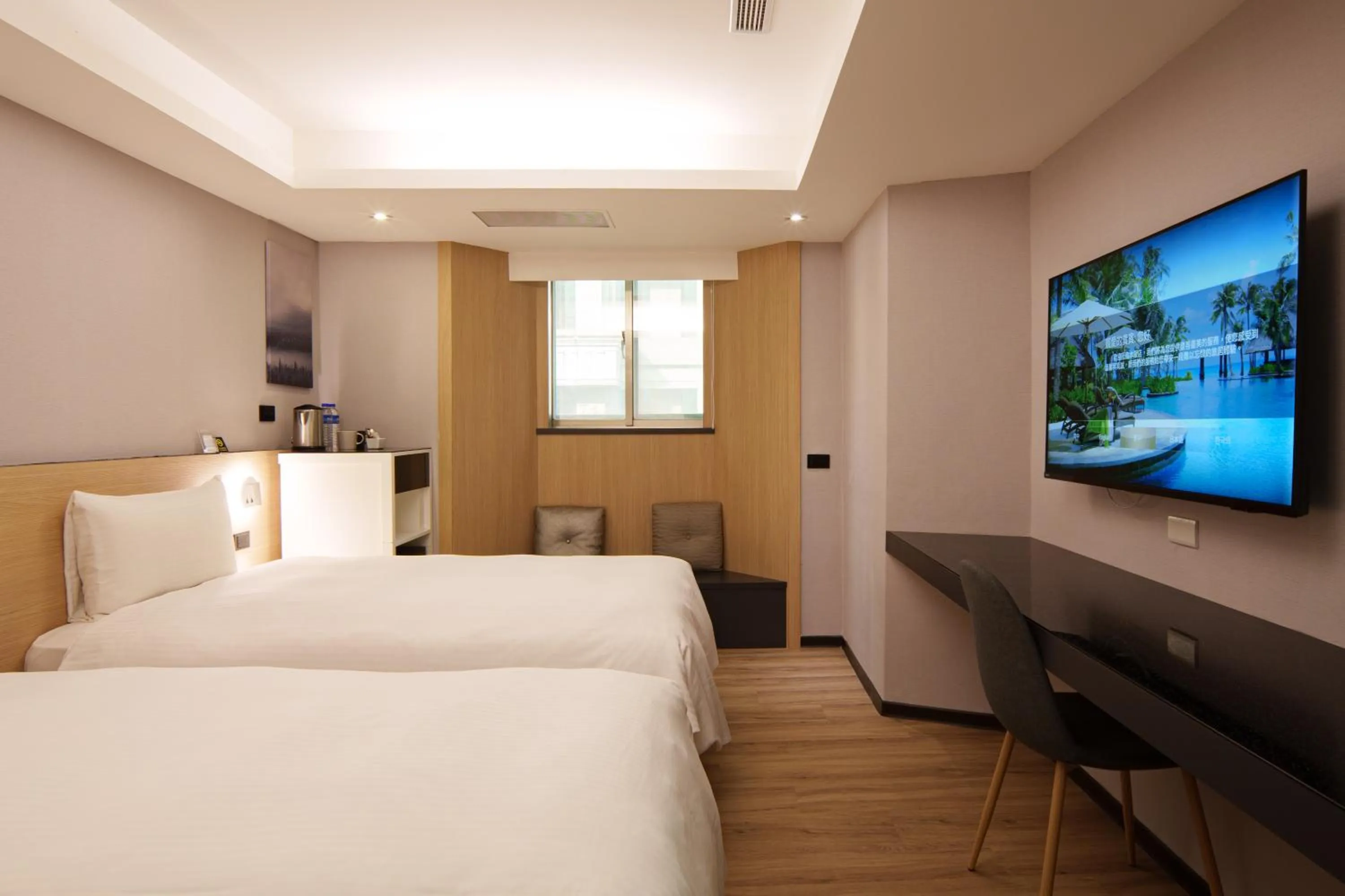 Bed in HUB HOTEL Tucheng