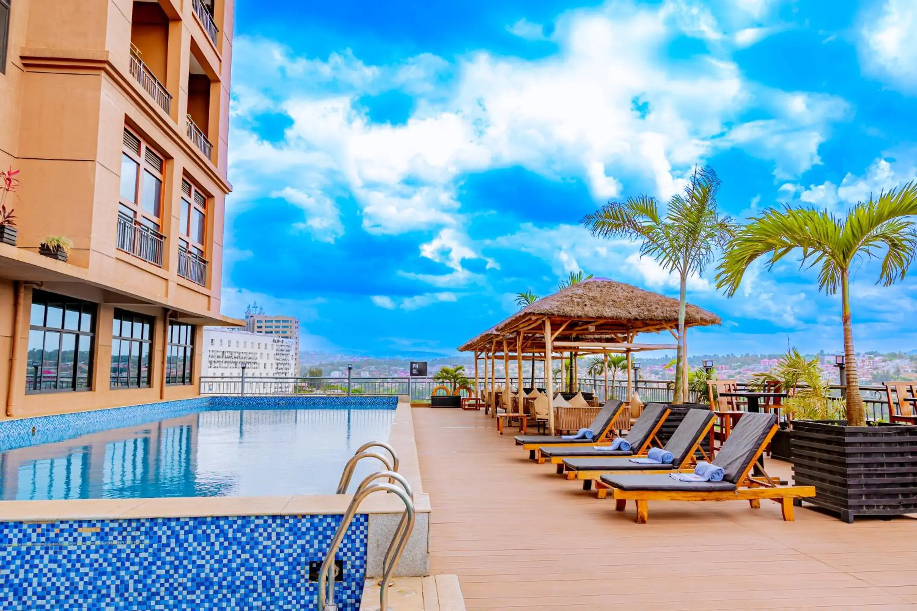 Pool view in M Hotel Kigali Pool view in M Hotel Kigali