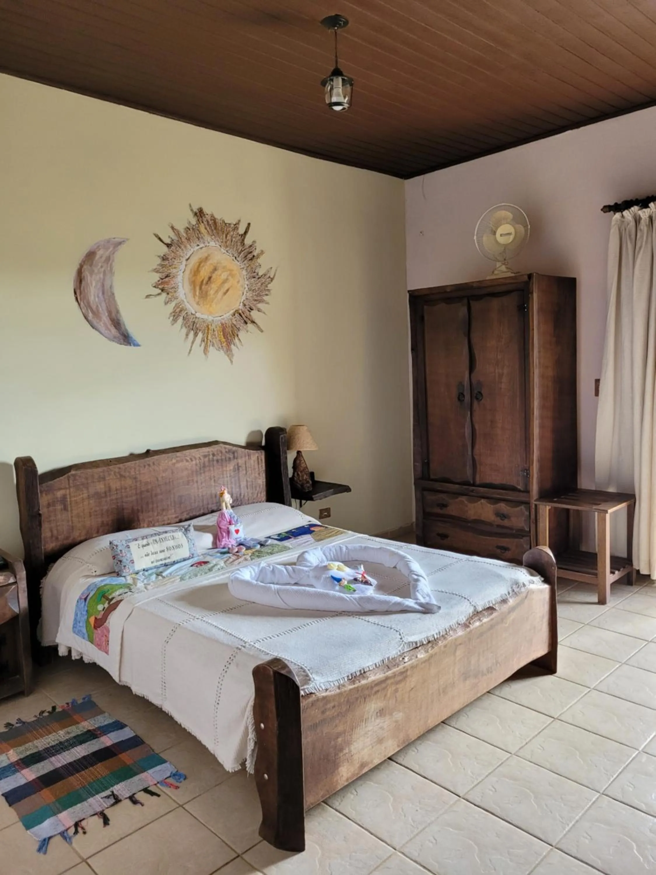 Bed in Pousada Lua e Sol