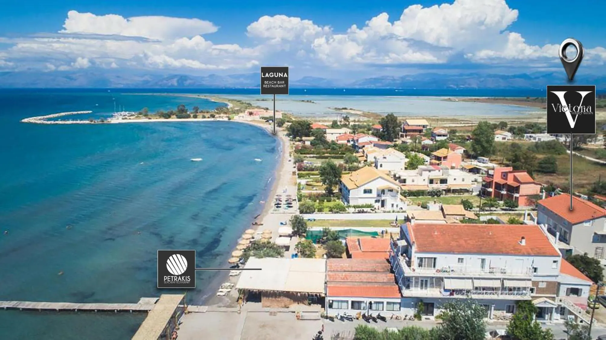 Beach in Victoria's Suites Corfu
