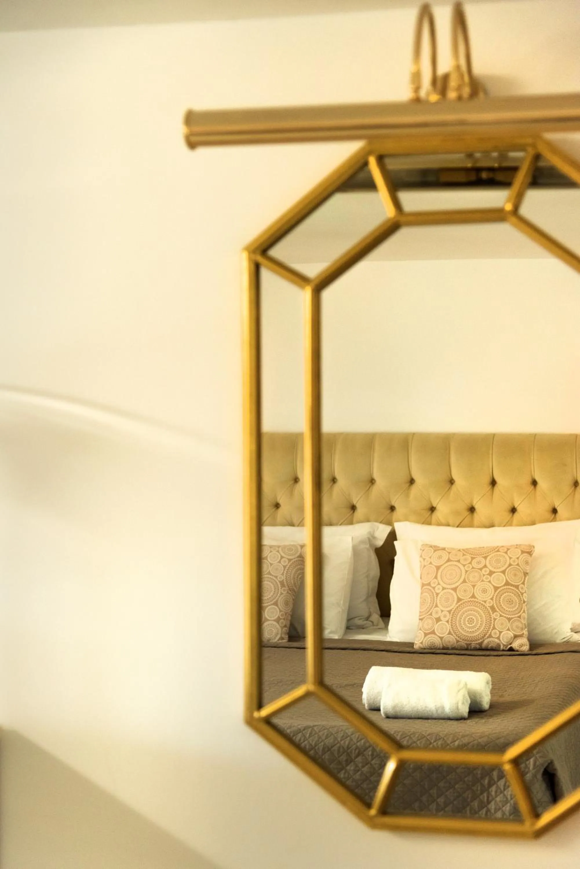 Decorative detail, Bed in Victoria's Suites Corfu