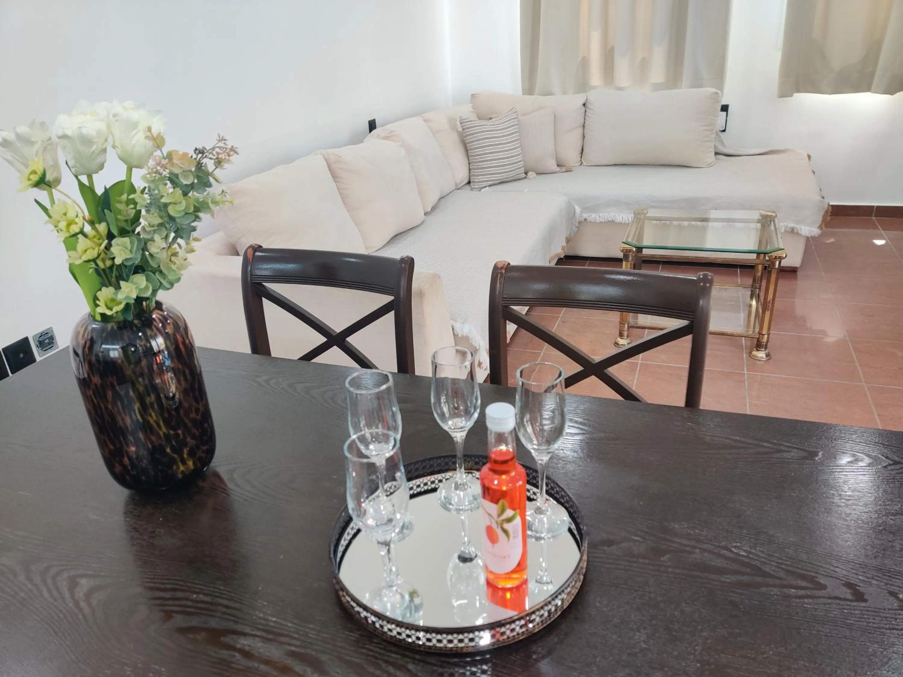 Living room in Victoria's Suites Corfu