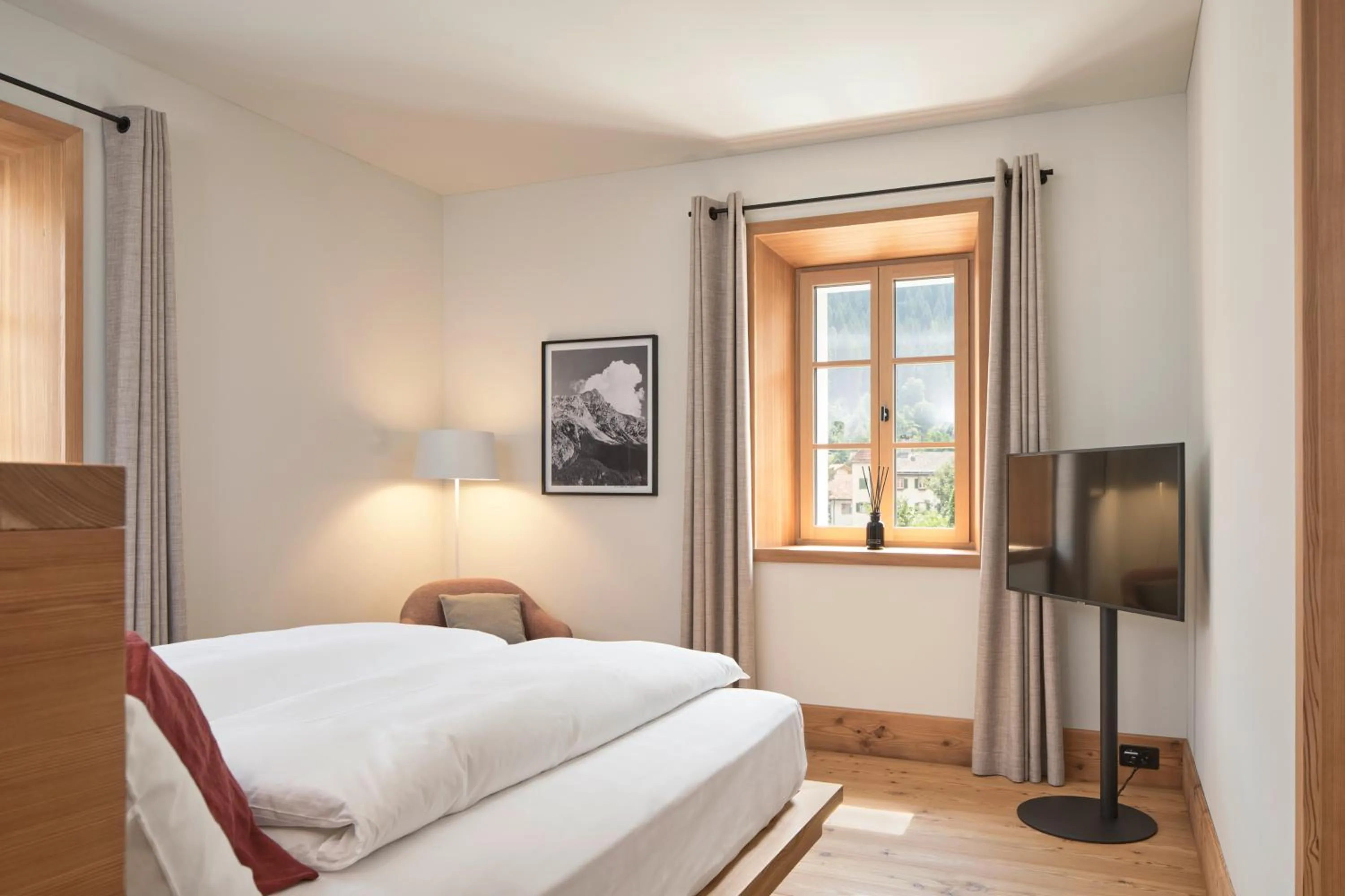 Bed in Hotel Post Andeer