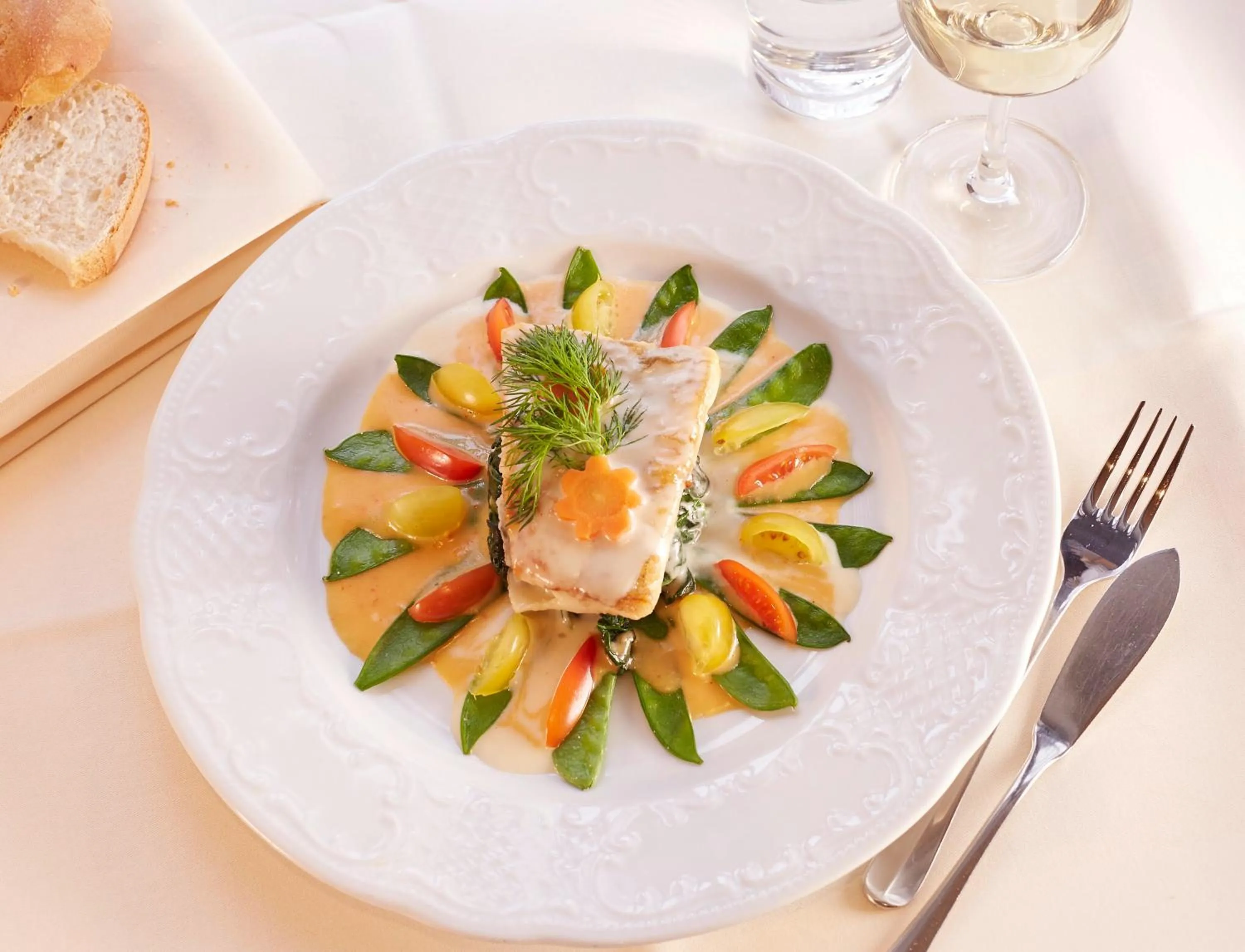 Food close-up in Hotel Restaurant Lindenhof