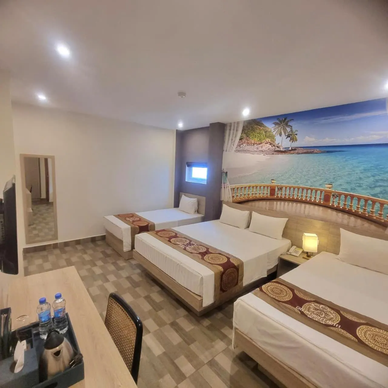 Bed in Cat Ba Violet Hotel