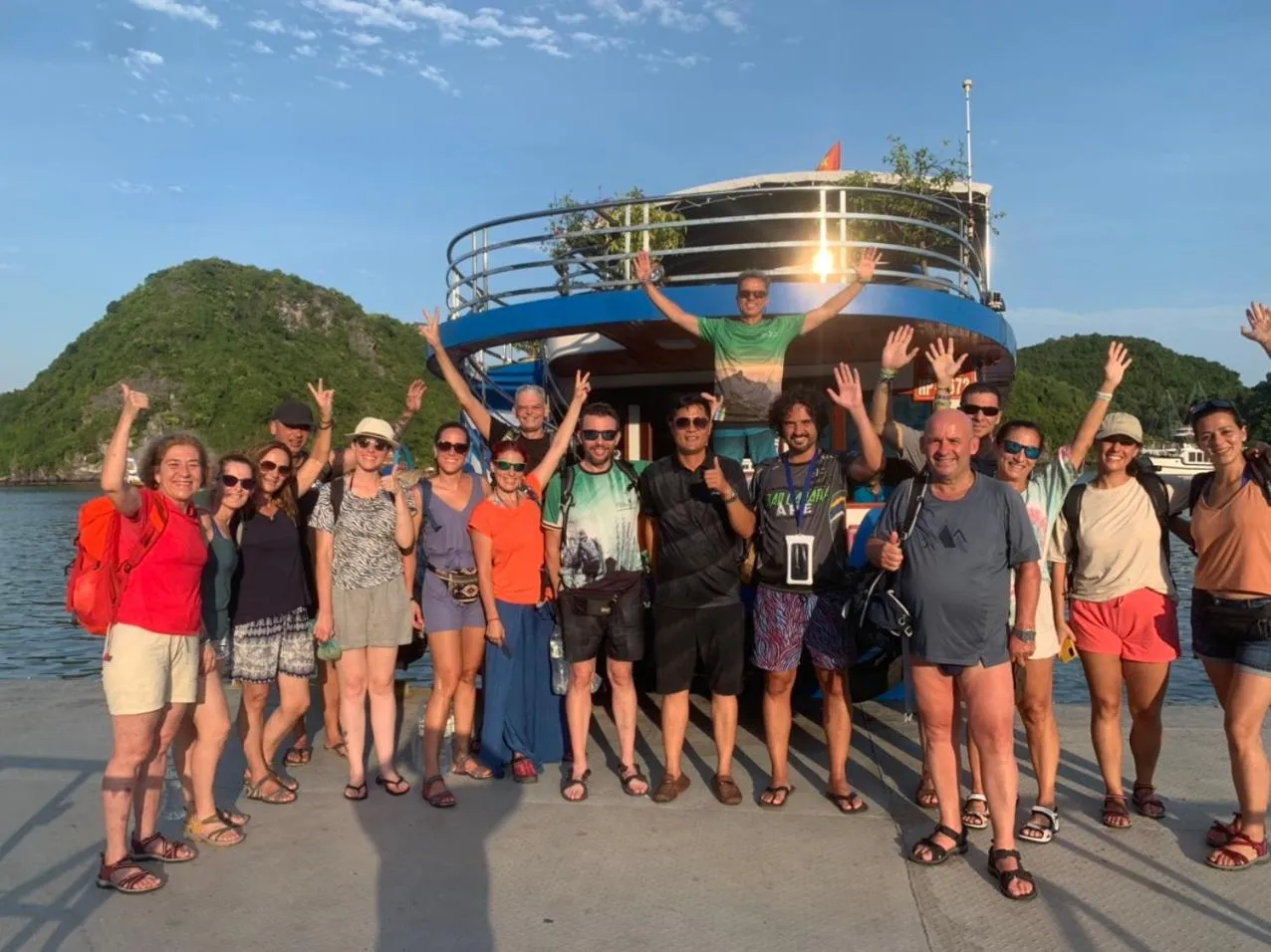 People in Cat Ba Violet Hotel