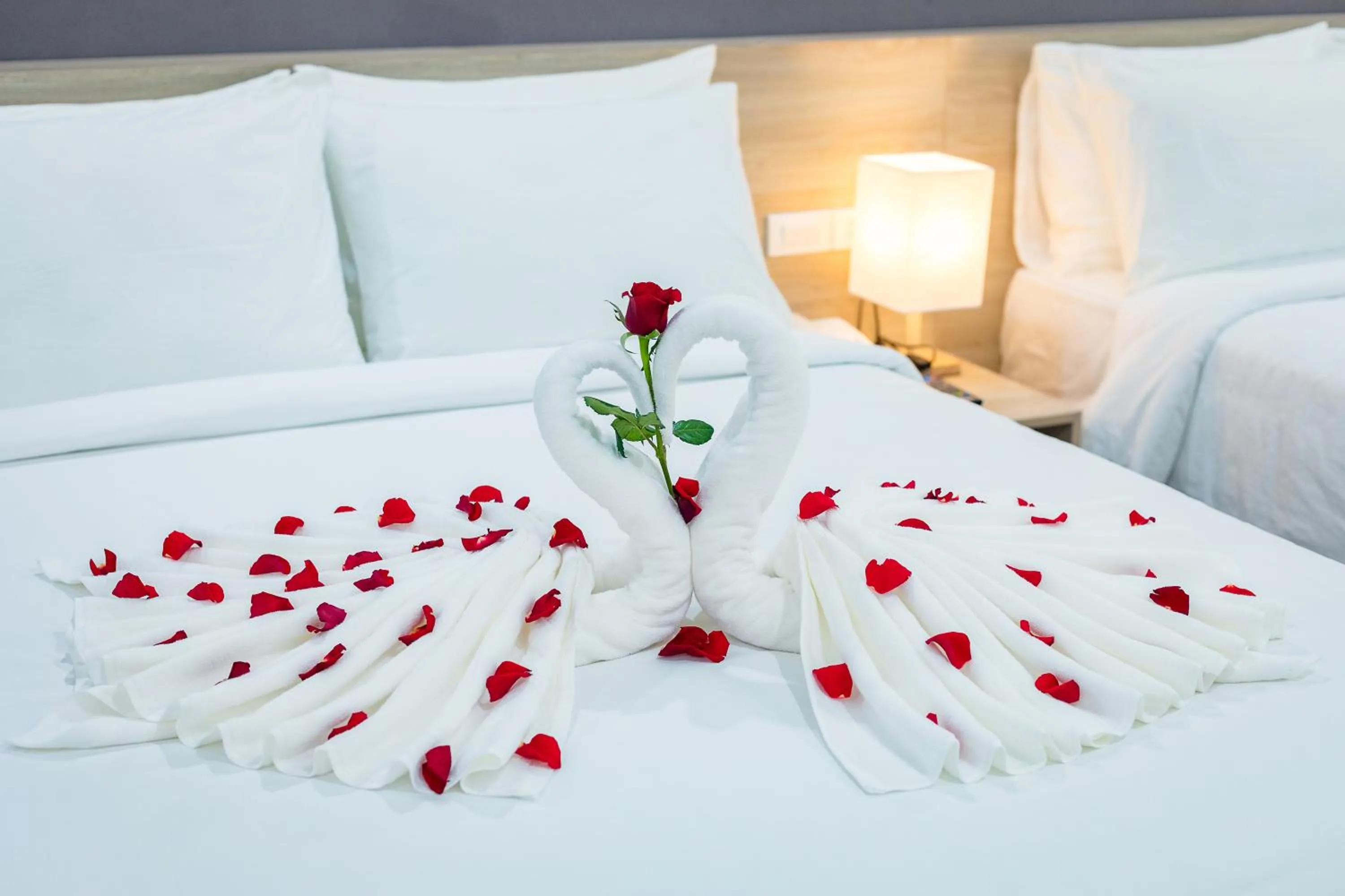 Bed in Cat Ba Violet Hotel