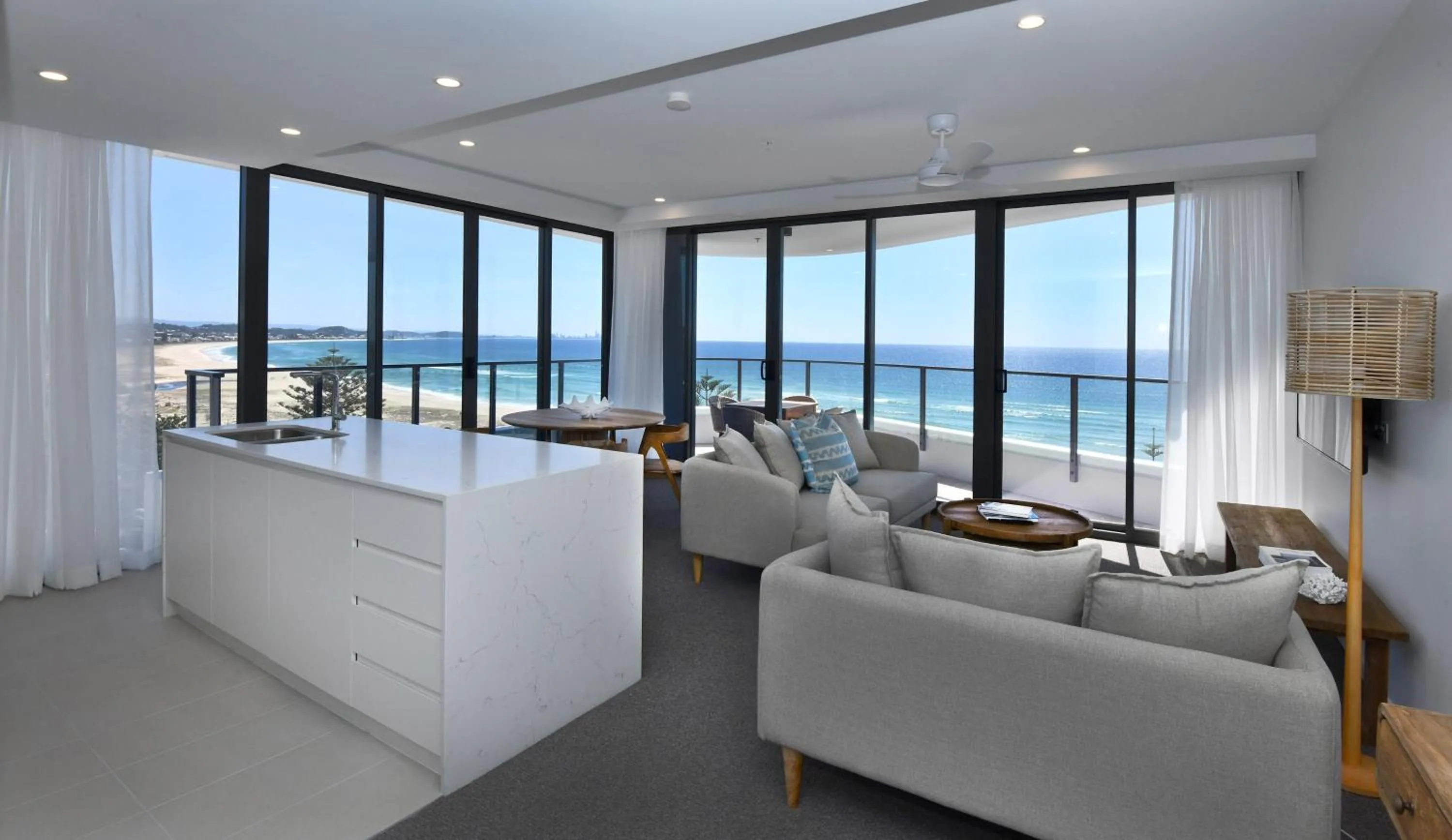 Living room in X Kirra Apartments