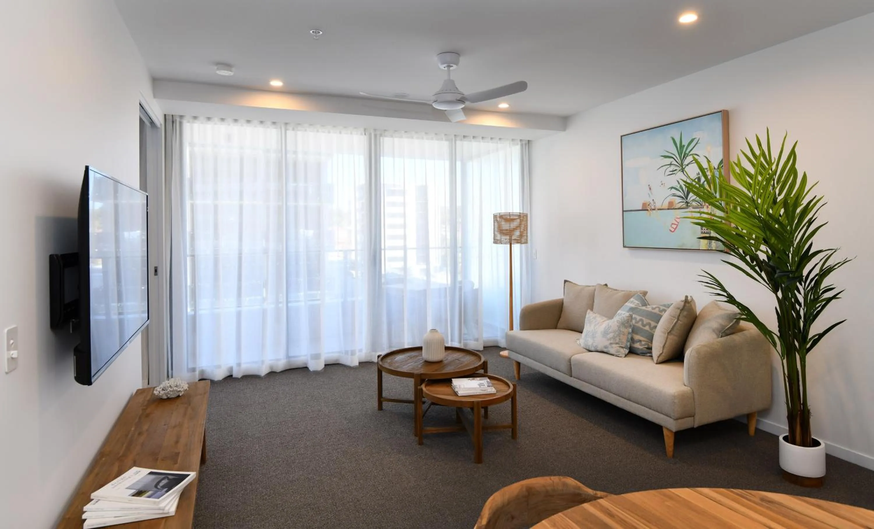 Living room in X Kirra Apartments