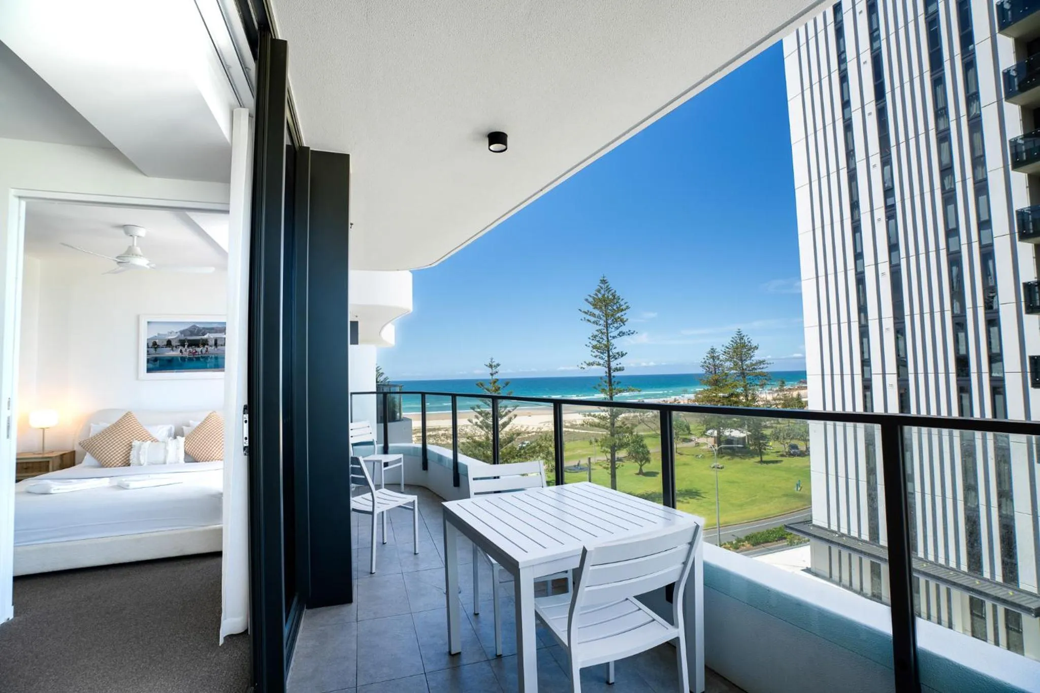 Bed in X Kirra Apartments