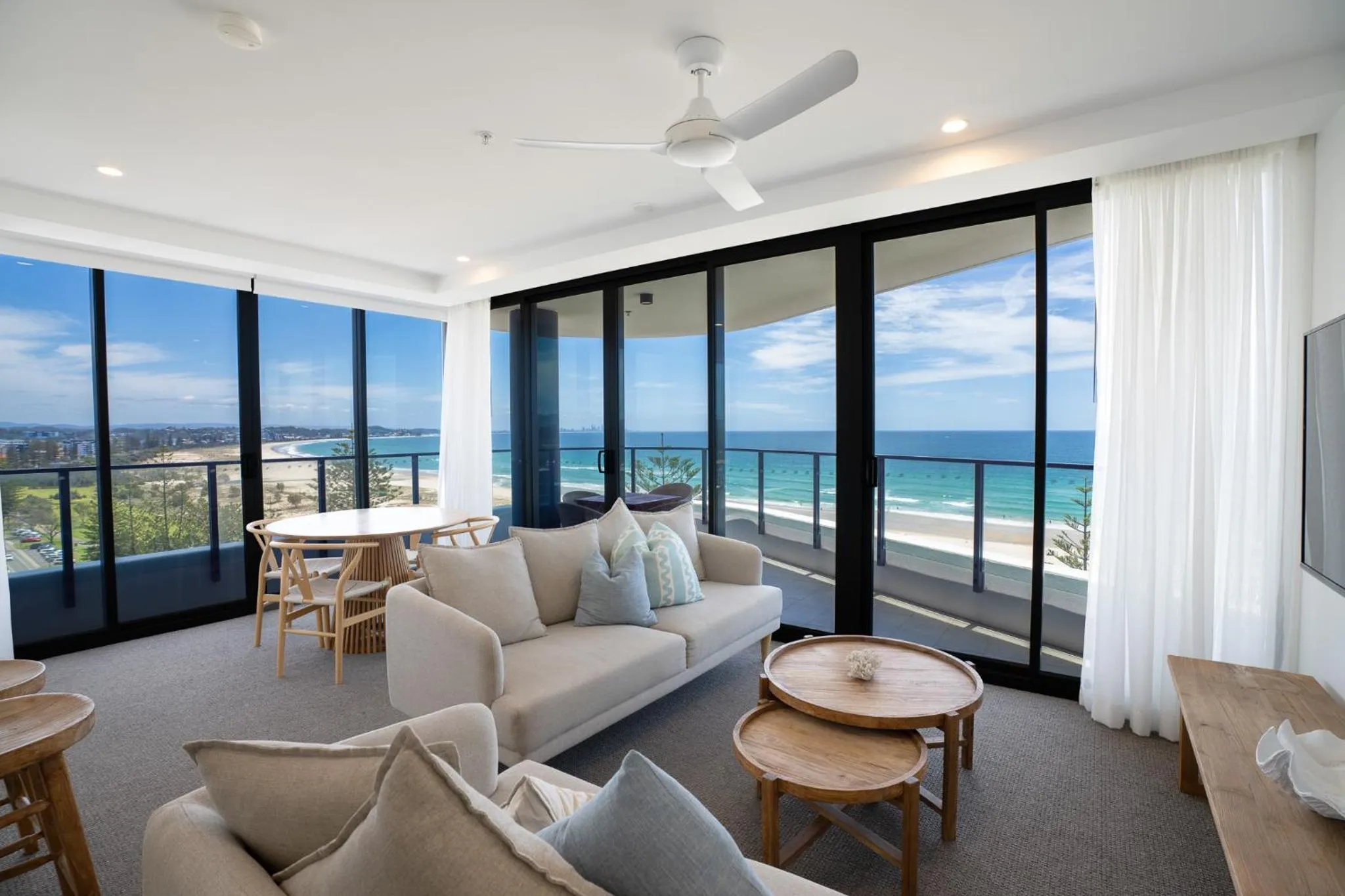 Living room in X Kirra Apartments