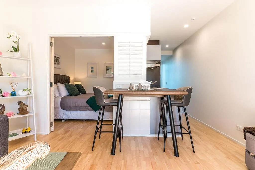 Bed in Oneroa Bay Villa Waiheke