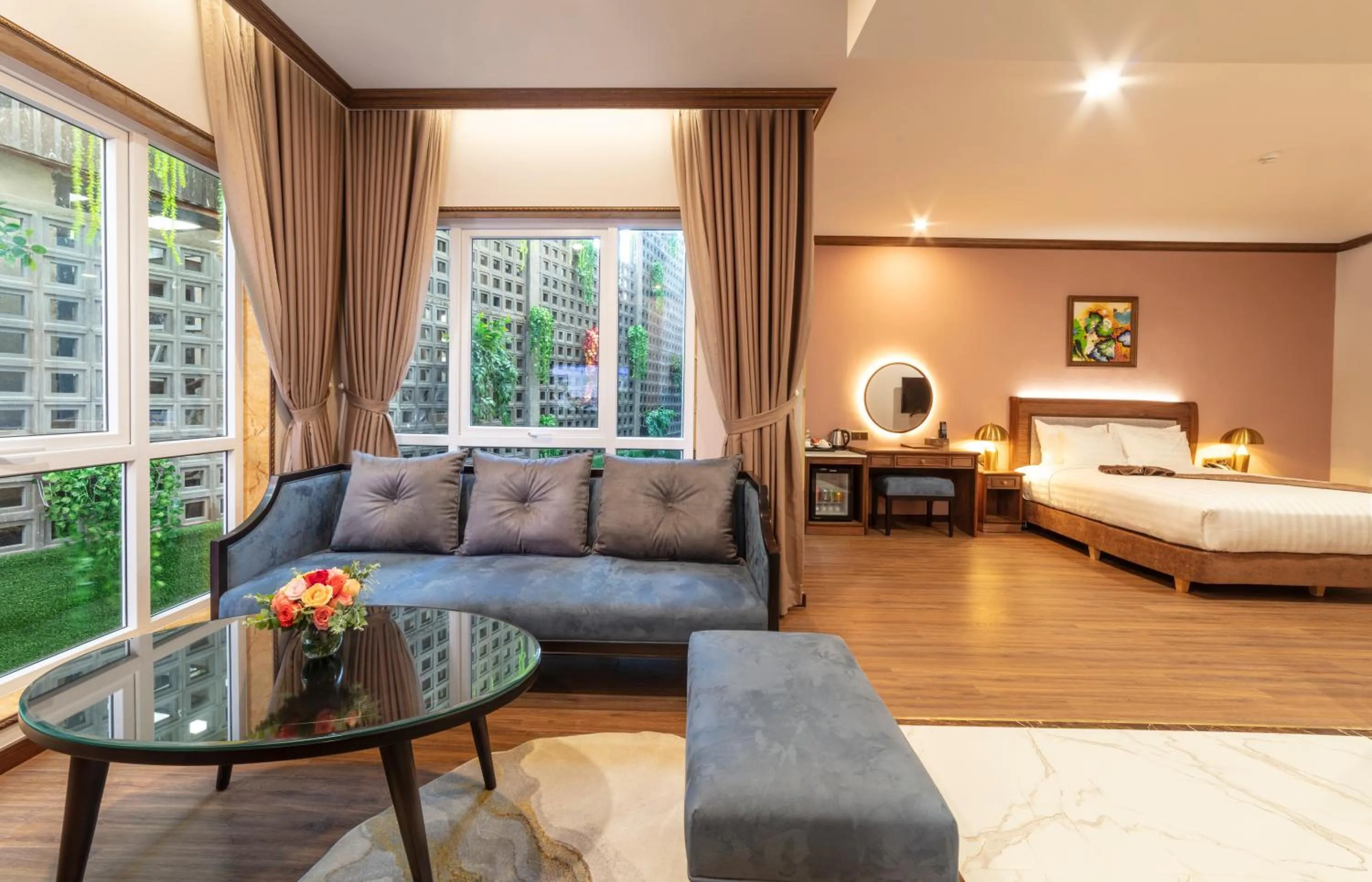 View (from property/room), Bed in Marigold Hotel Dalat