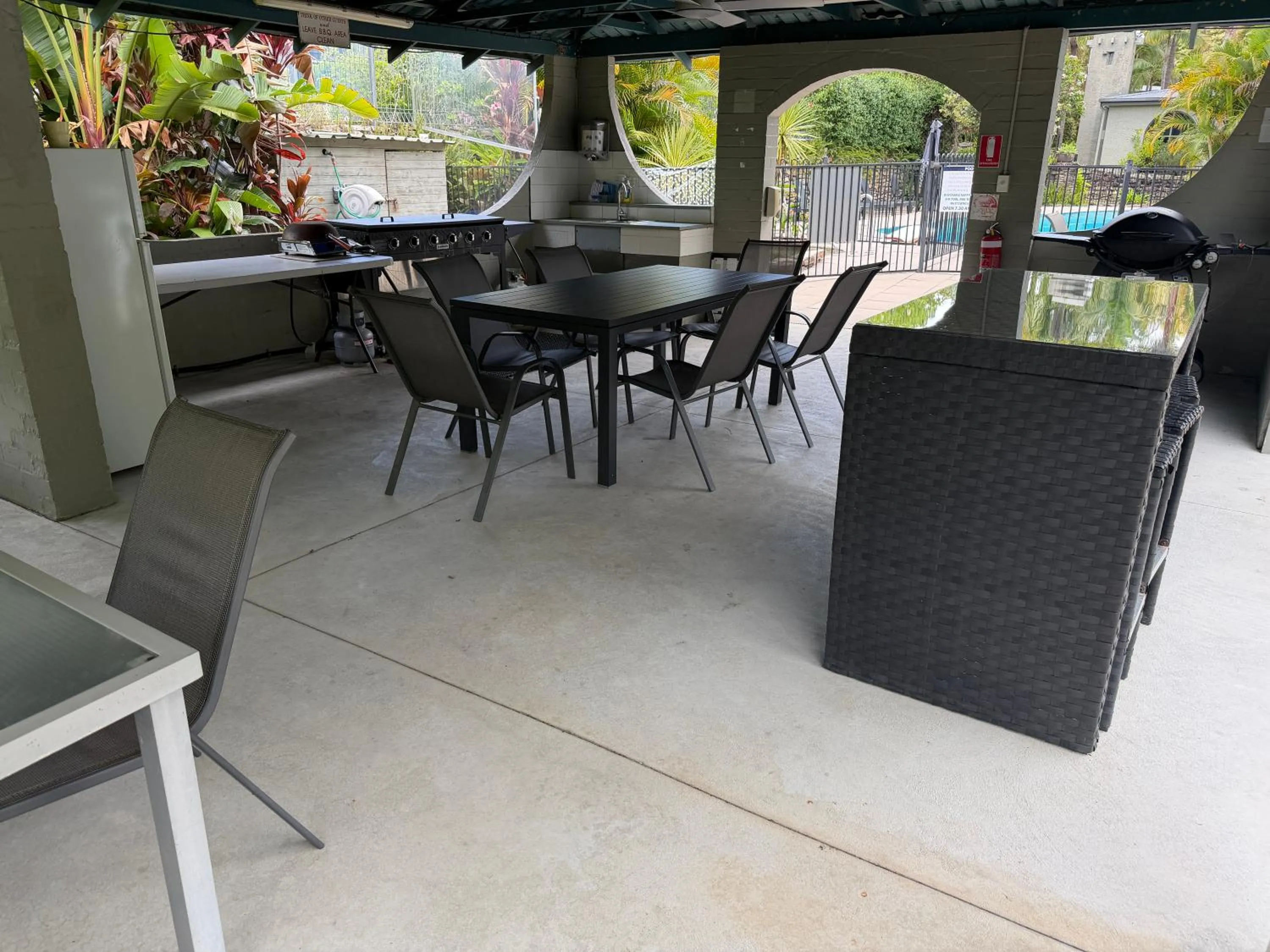 BBQ facilities in Korora Bay Village Resort