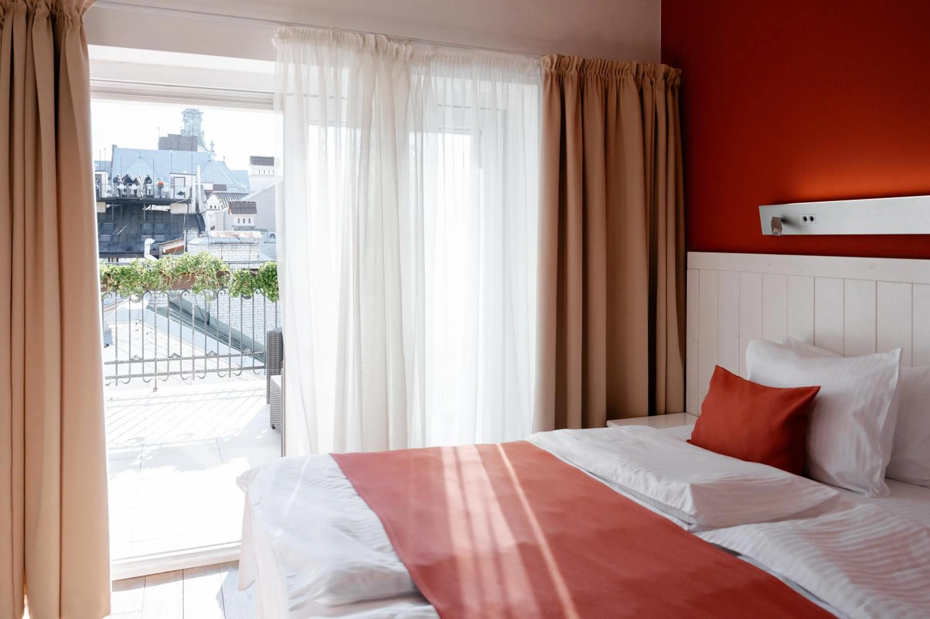 Bed in Rudolfo Hotel