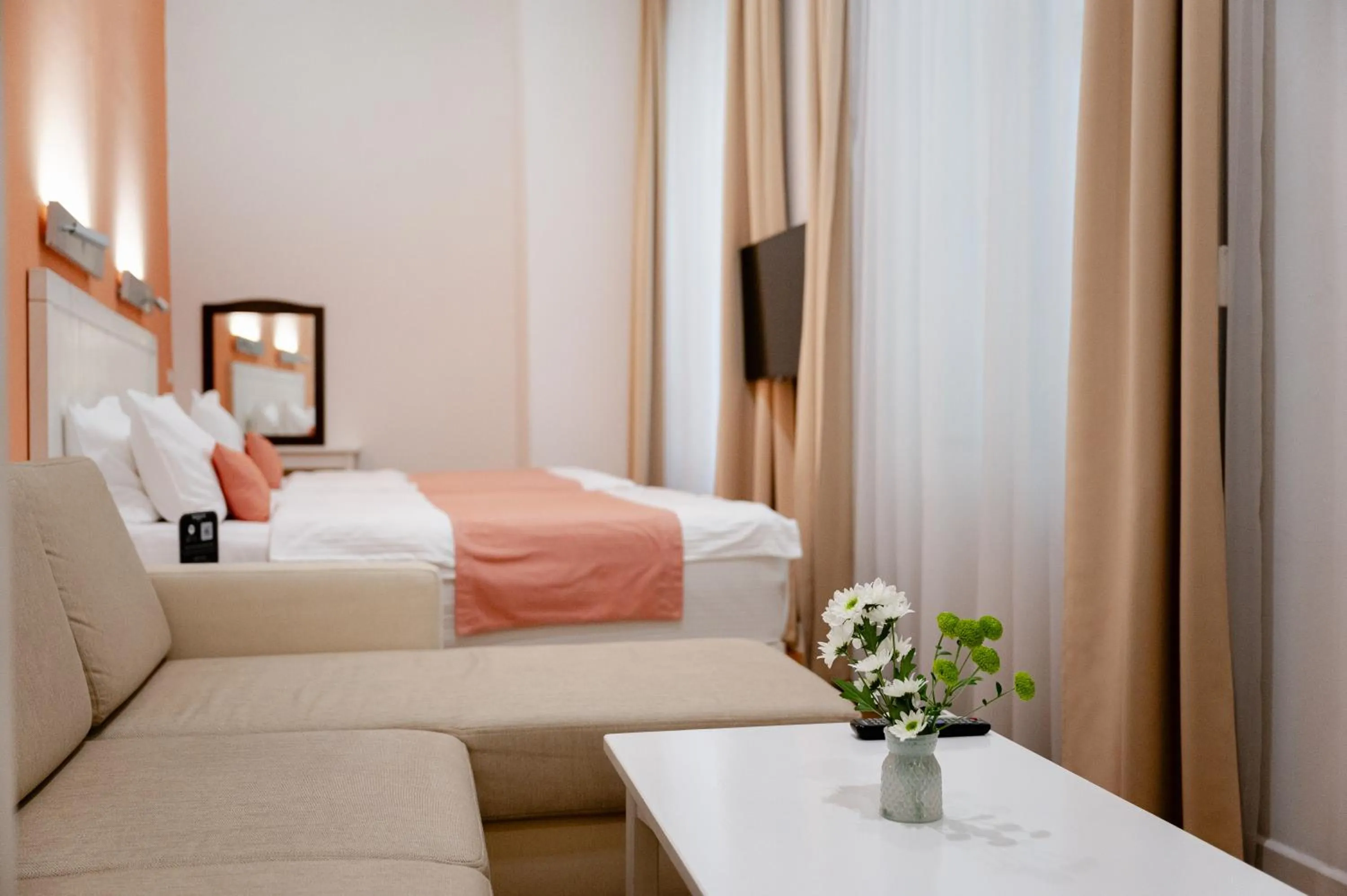 Bed in Rudolfo Hotel