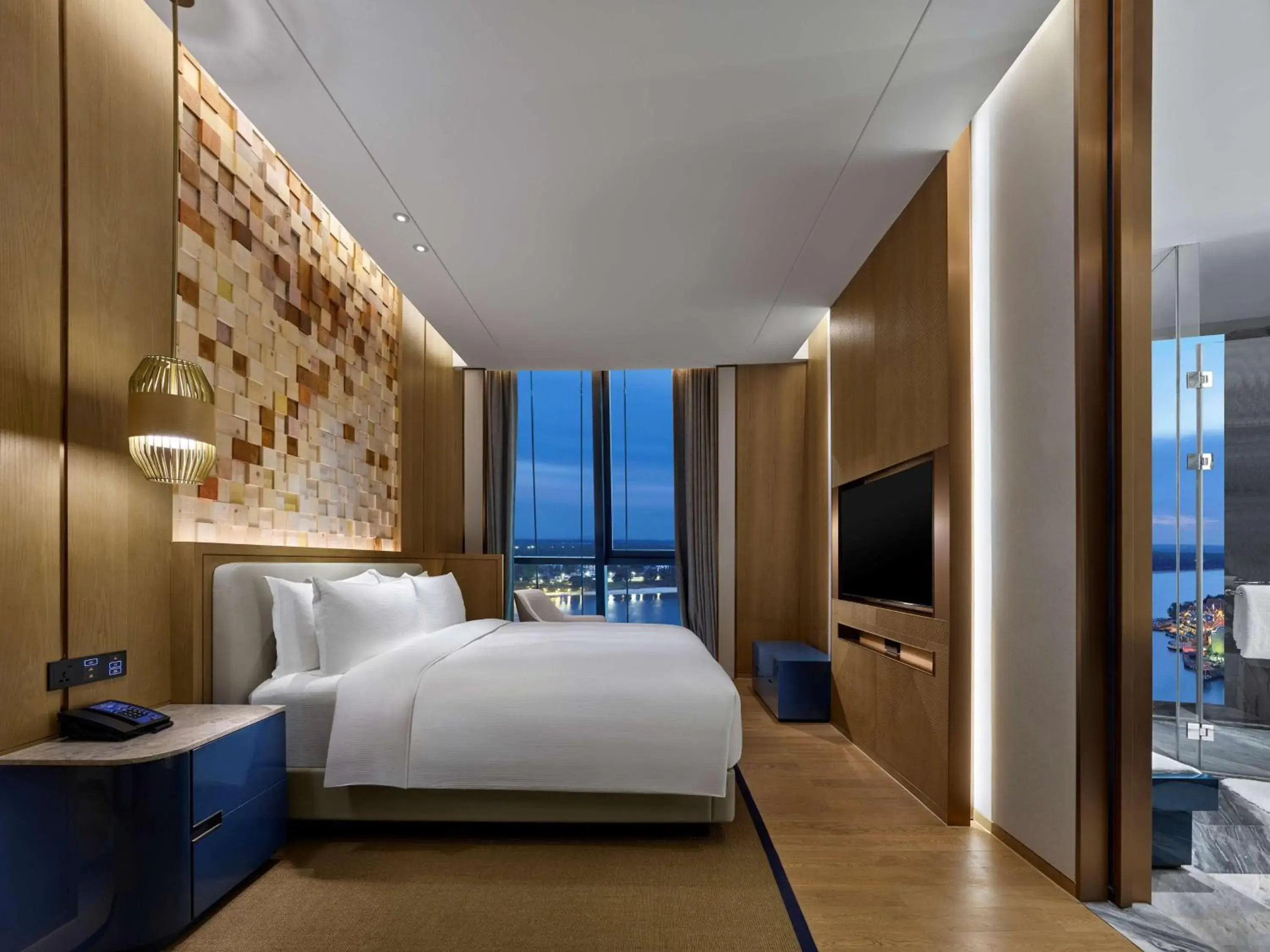 Bedroom, Bed in Hilton Hainan Ocean Flower Island Bedroom, Bed in Hilton Hainan Ocean Flower Island