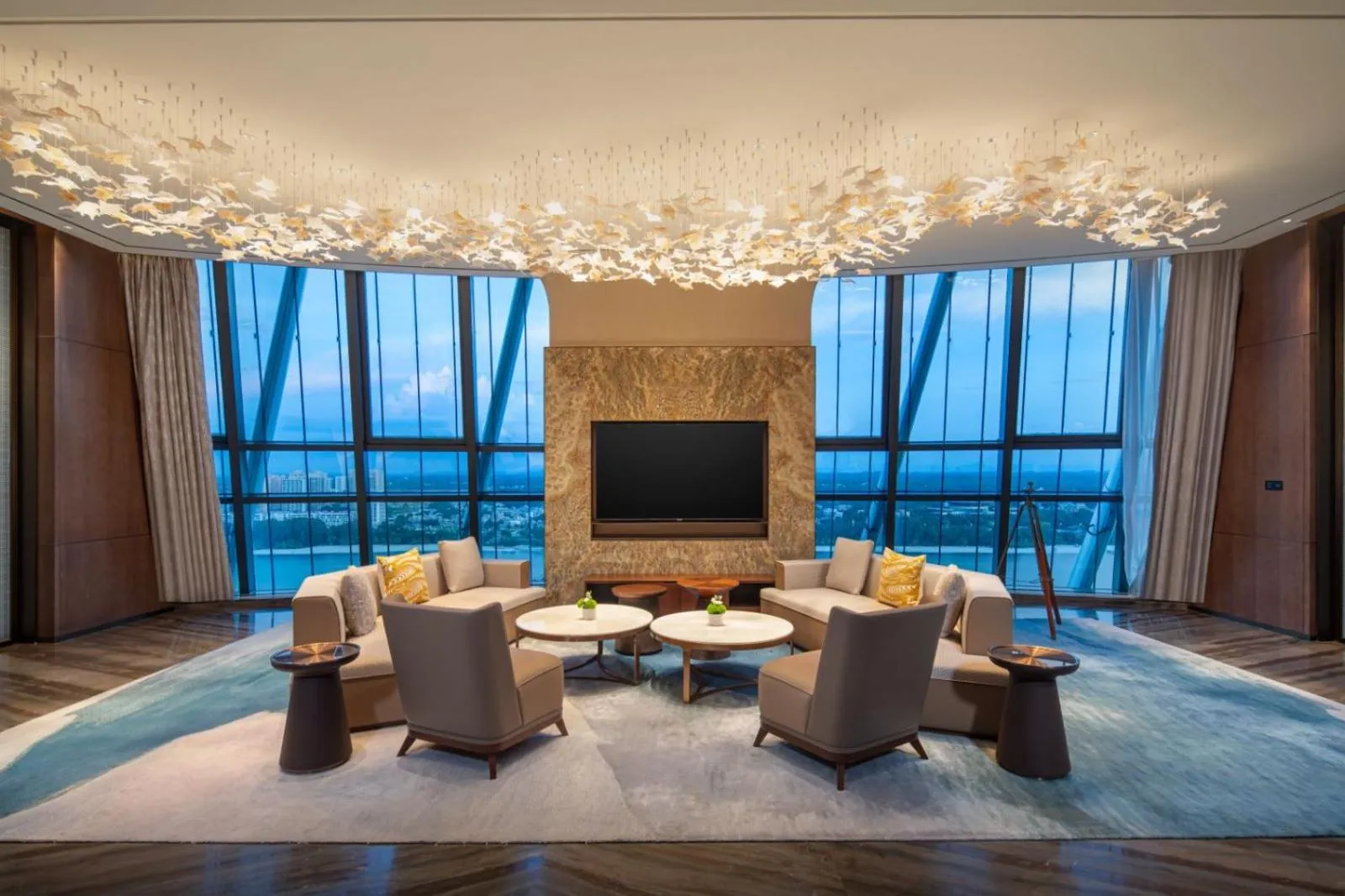 Living room in Hilton Hainan Ocean Flower Island