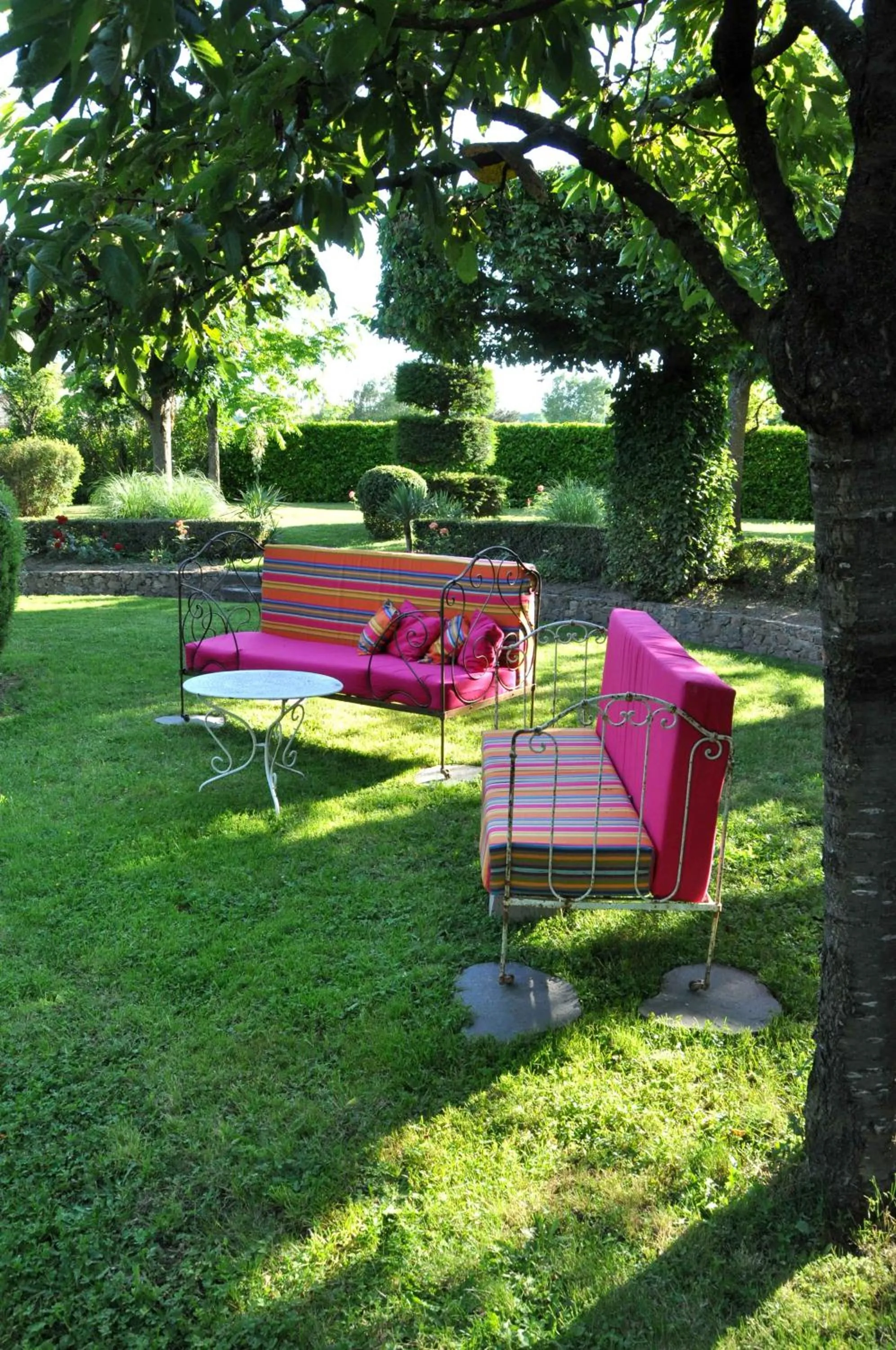 Garden in Logis Hôtel LE DAHU
