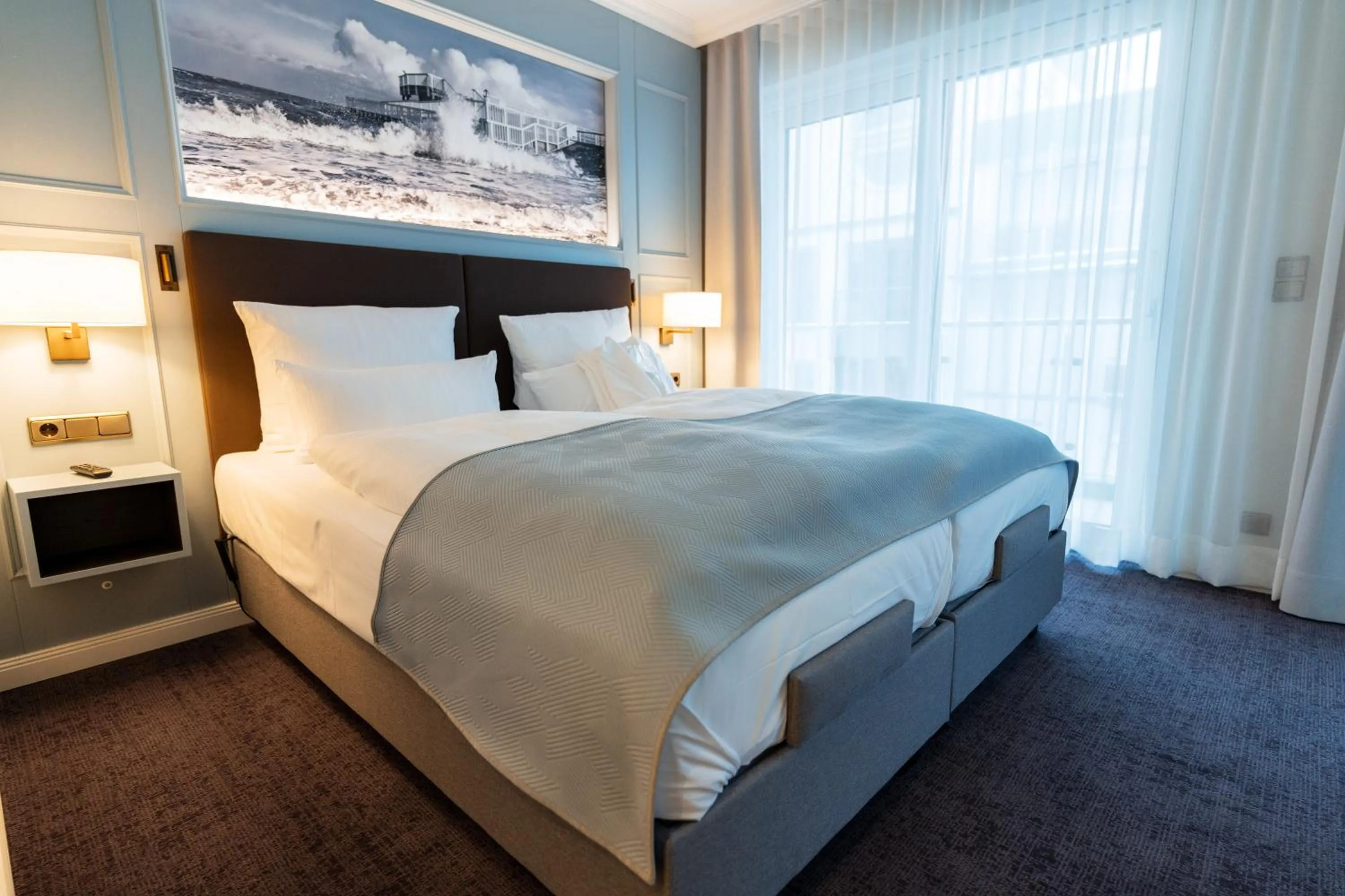 Bed in Hotel Strandperle