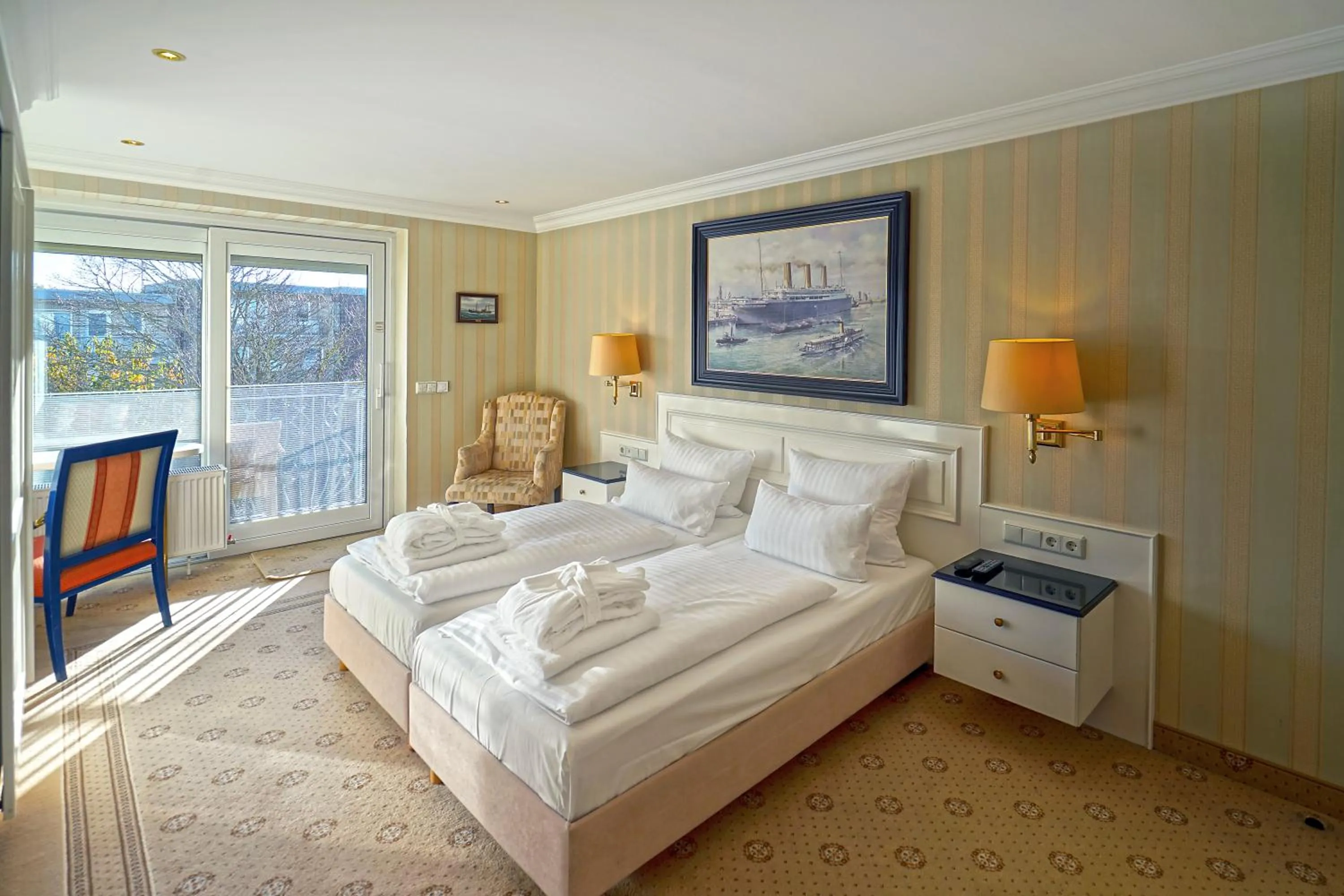 Bedroom, Bed in Hotel Strandperle