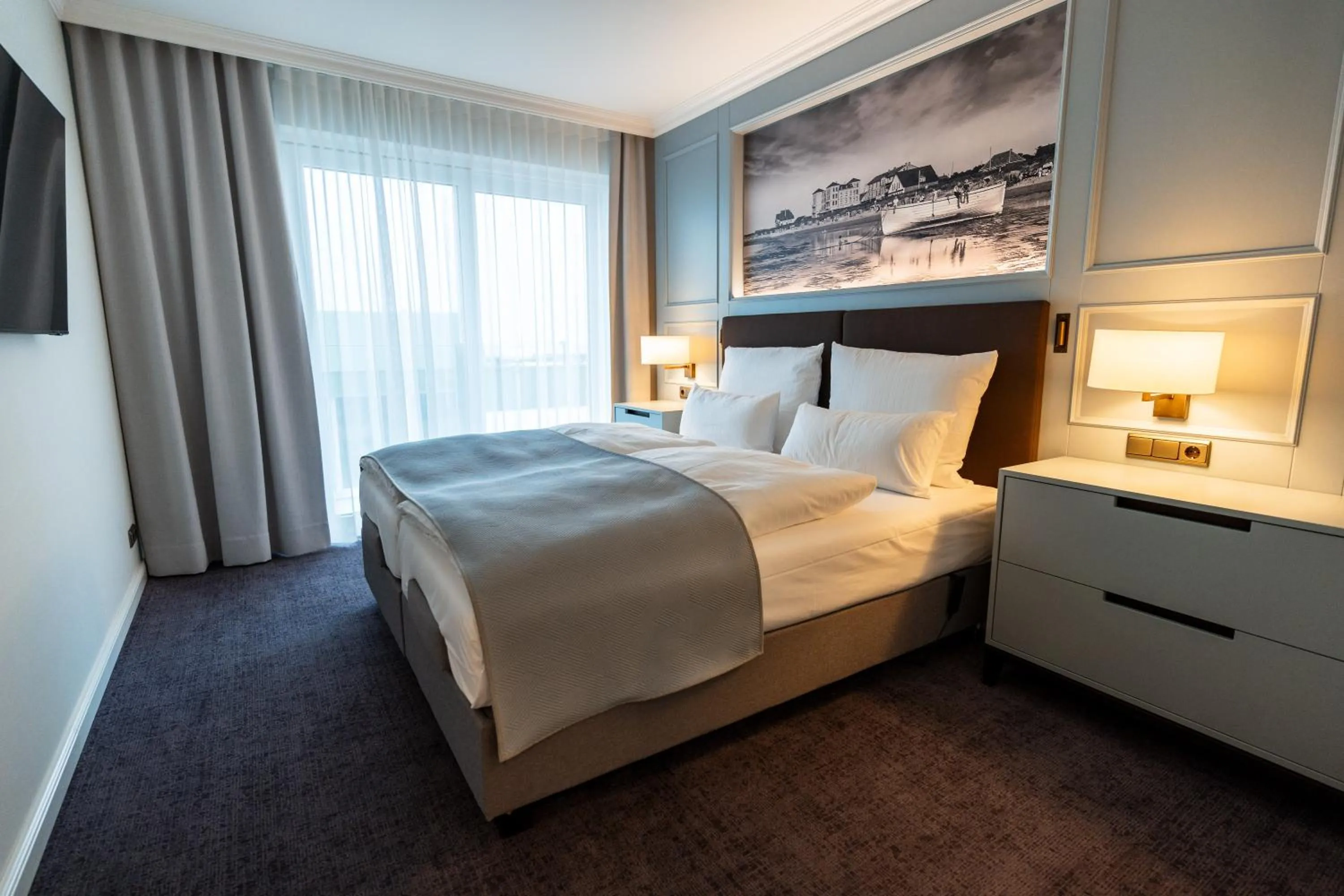 Bed in Hotel Strandperle