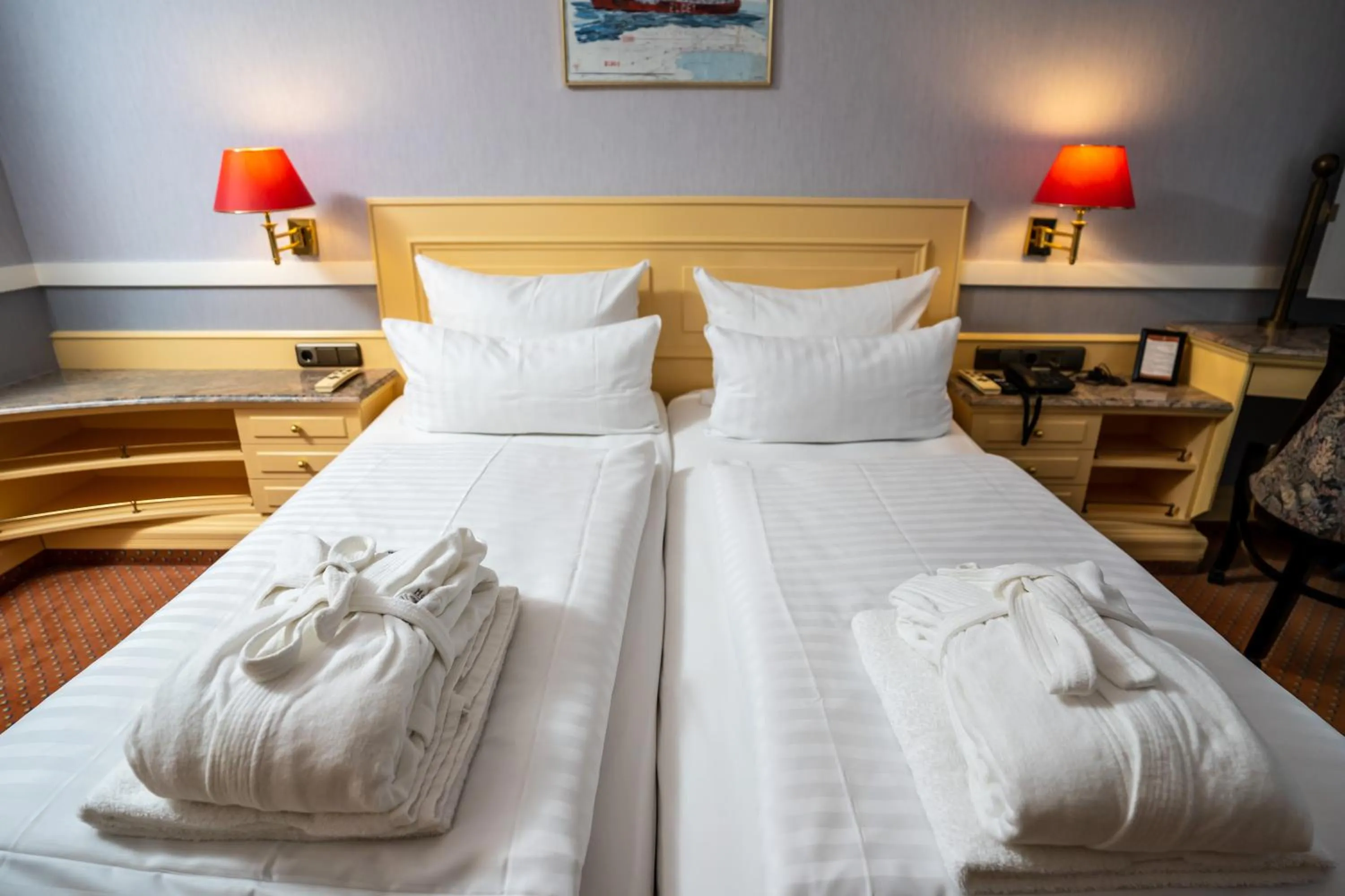 Bed in Hotel Strandperle