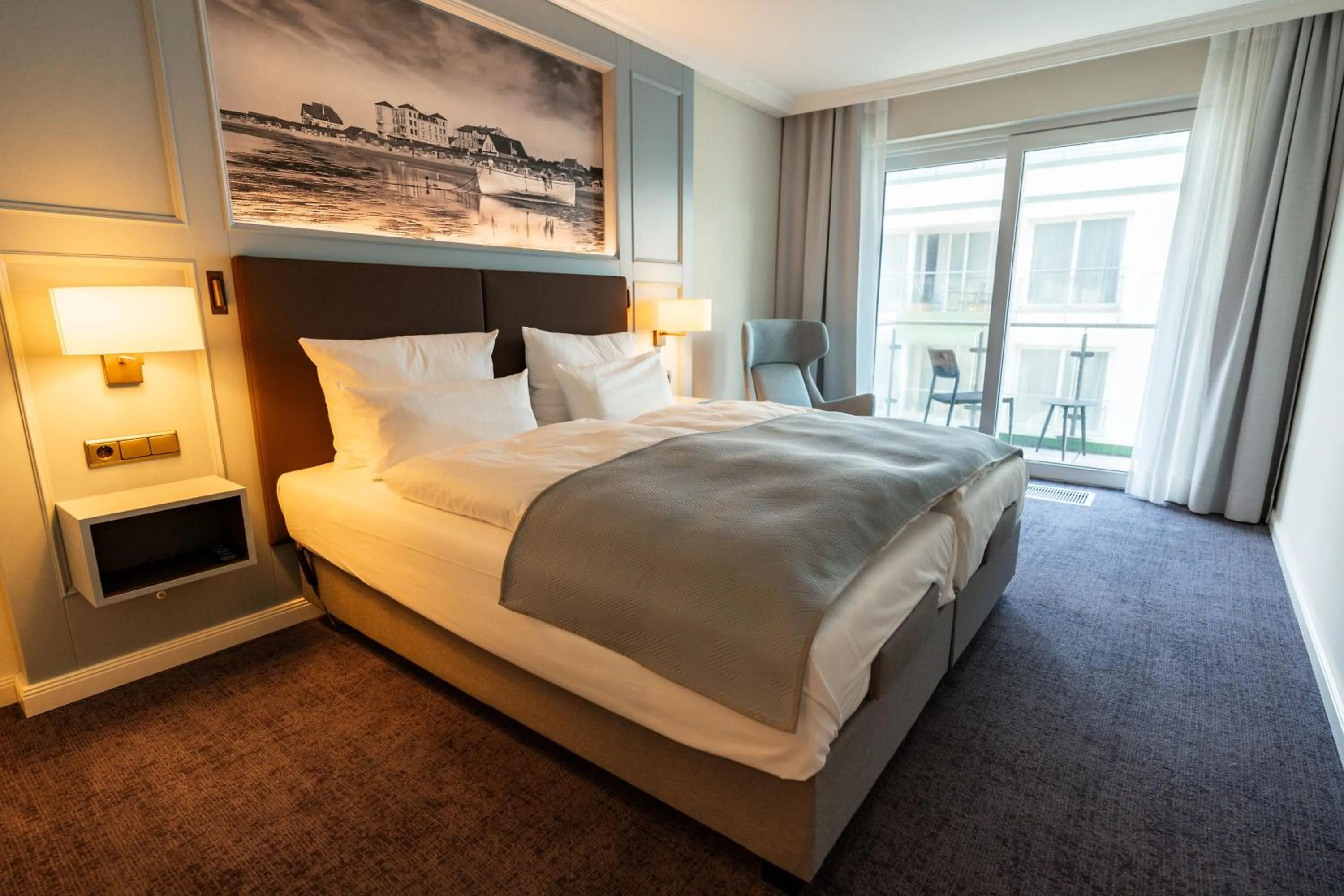 Bedroom, Bed in Hotel Strandperle