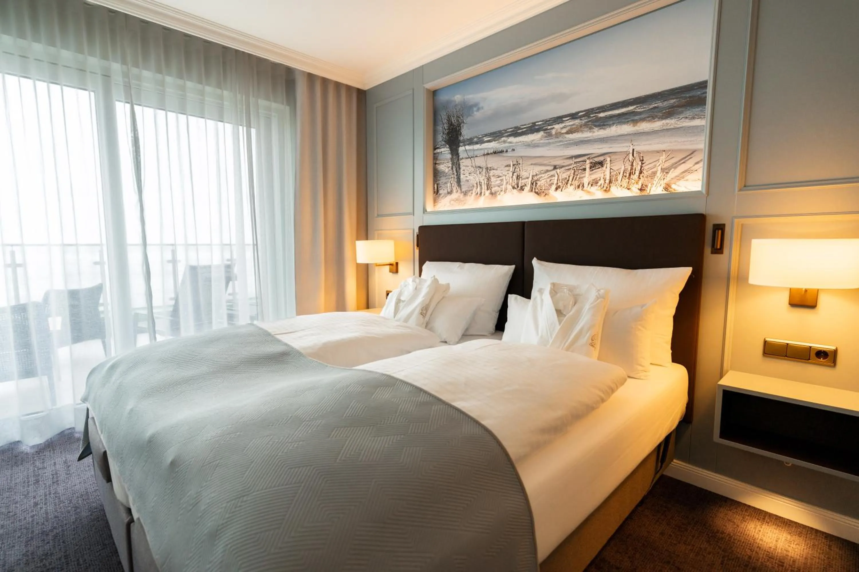 Bed in Hotel Strandperle