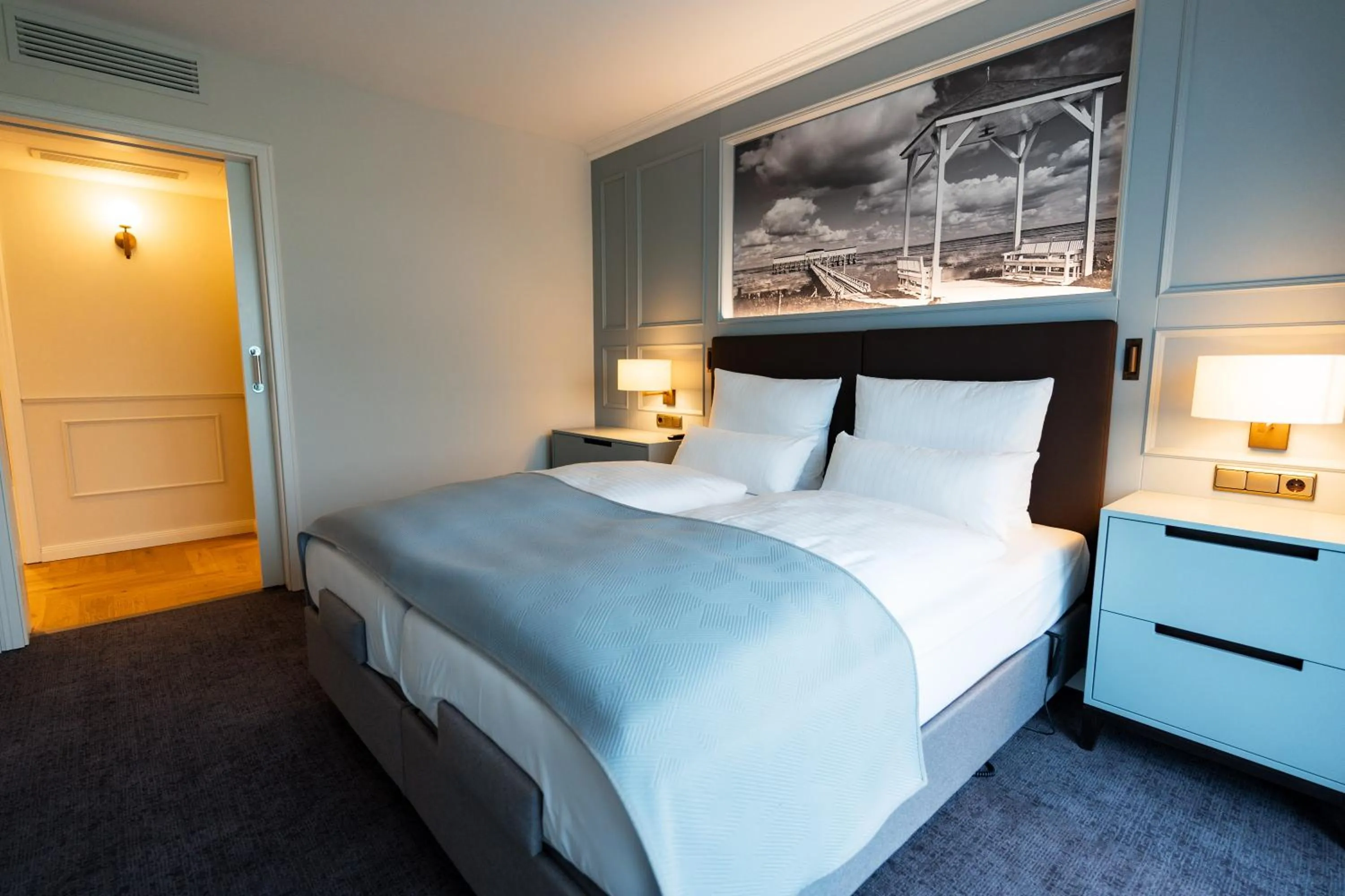 Bed in Hotel Strandperle