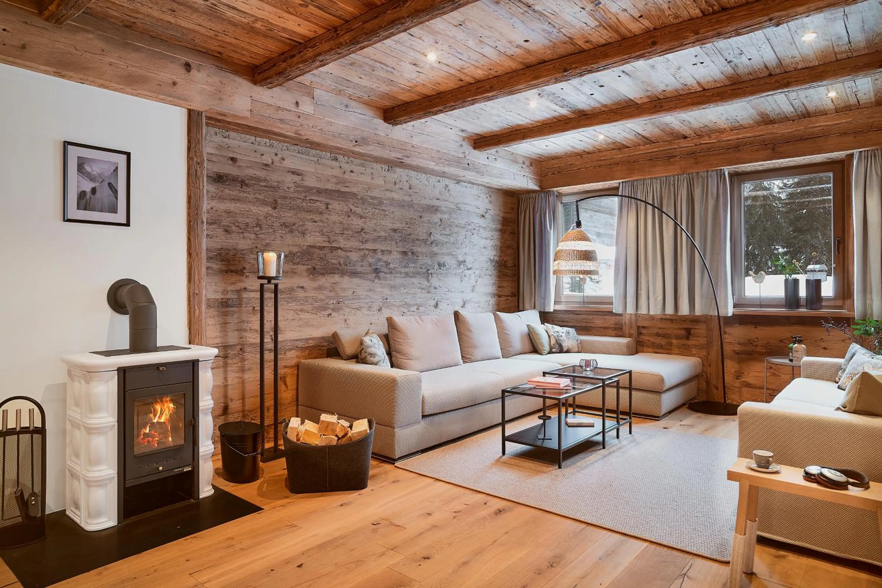 Living room in Berghaus Schröcken - Hotel Apartments Spa