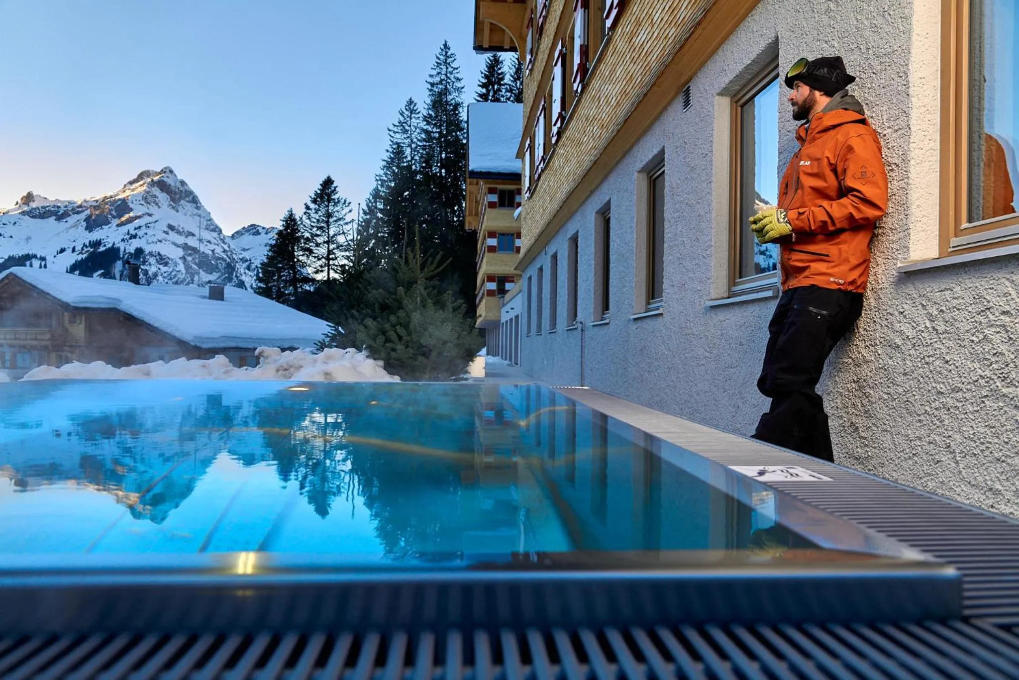 Hot Tub in Berghaus Schröcken - Hotel Apartments Spa