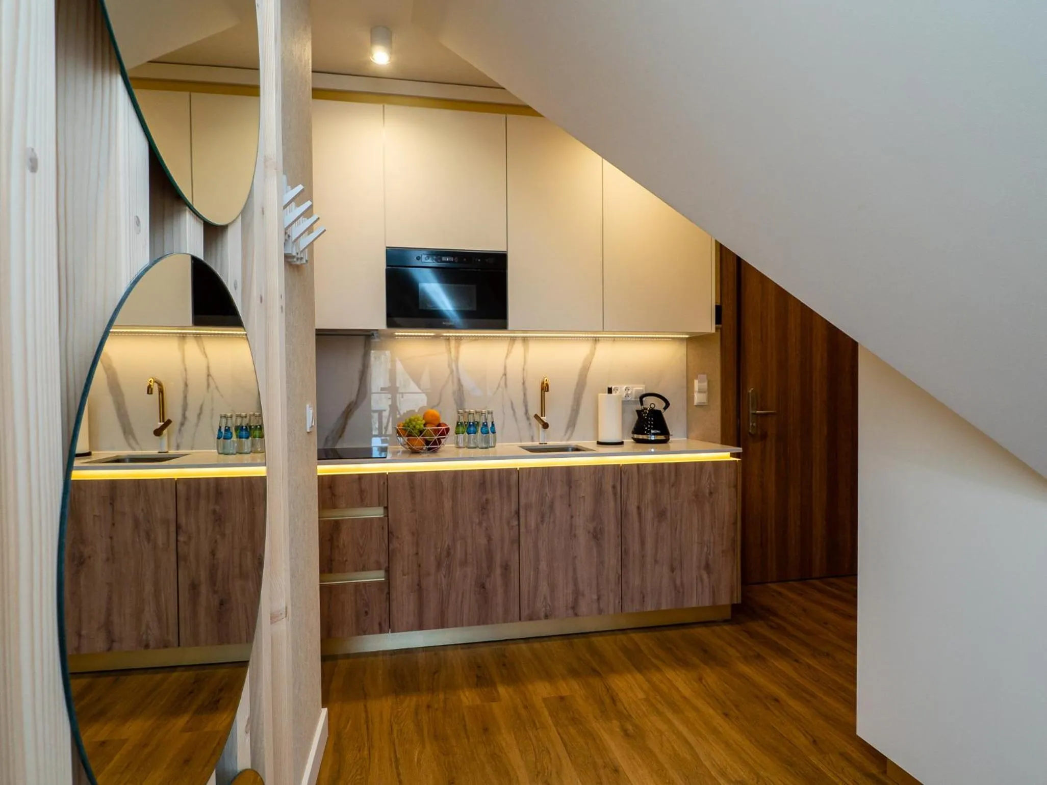 Kitchen or kitchenette in Aparthotel Góralski Spa 2