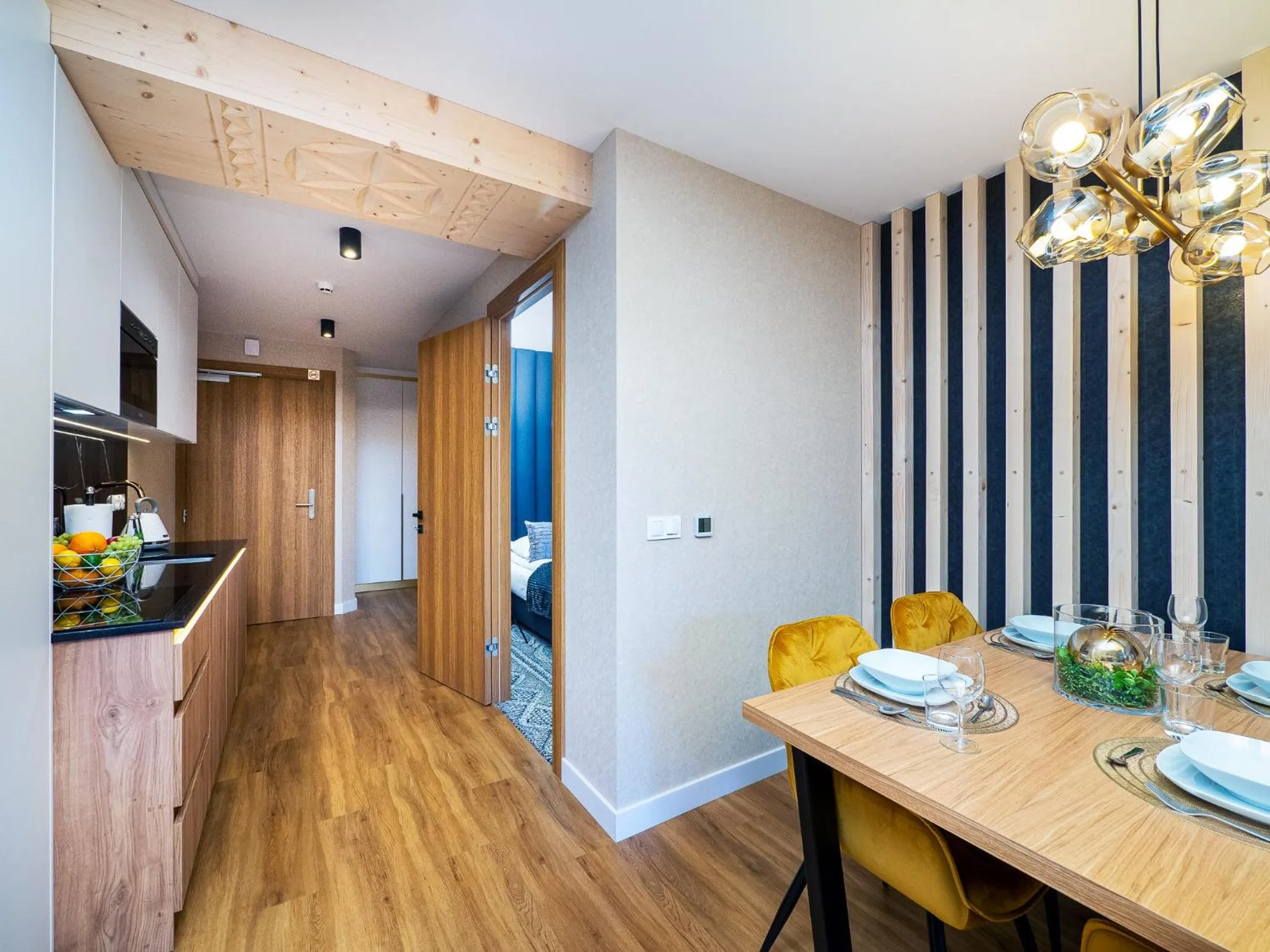 Kitchen or kitchenette in Aparthotel Góralski Spa 2