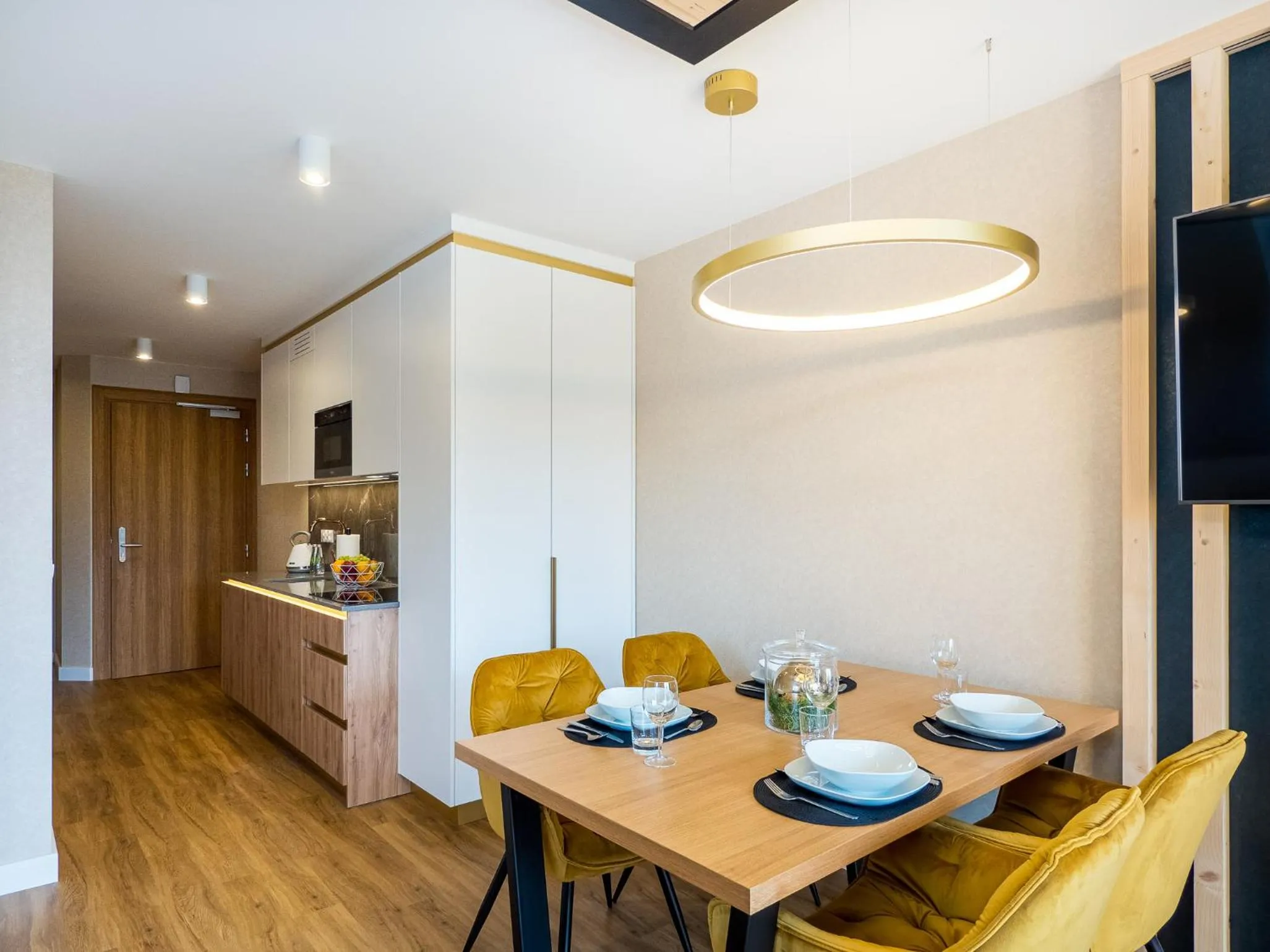 Kitchen or kitchenette in Aparthotel Góralski Spa 2