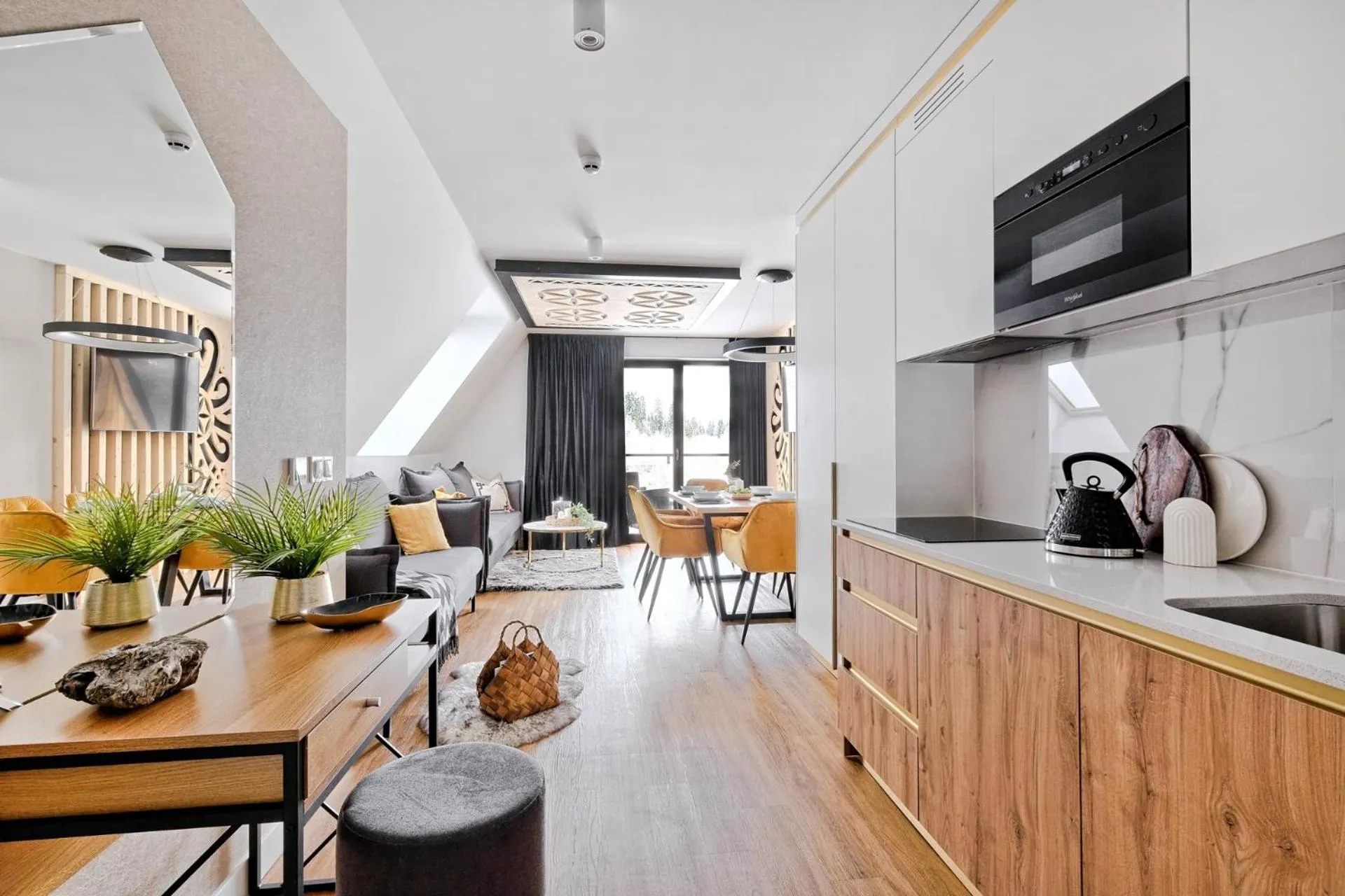 Kitchen or kitchenette in Aparthotel Góralski Spa 2