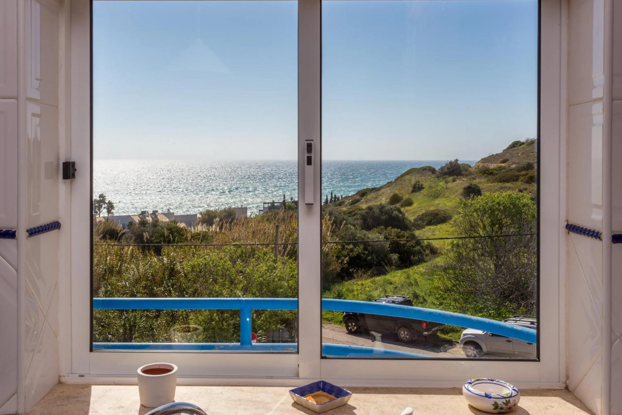 Kitchen or kitchenette in CoolHouses Algarve Luz, 2 Bed top floor flat, amazing sea view, central. Delicia do Sol